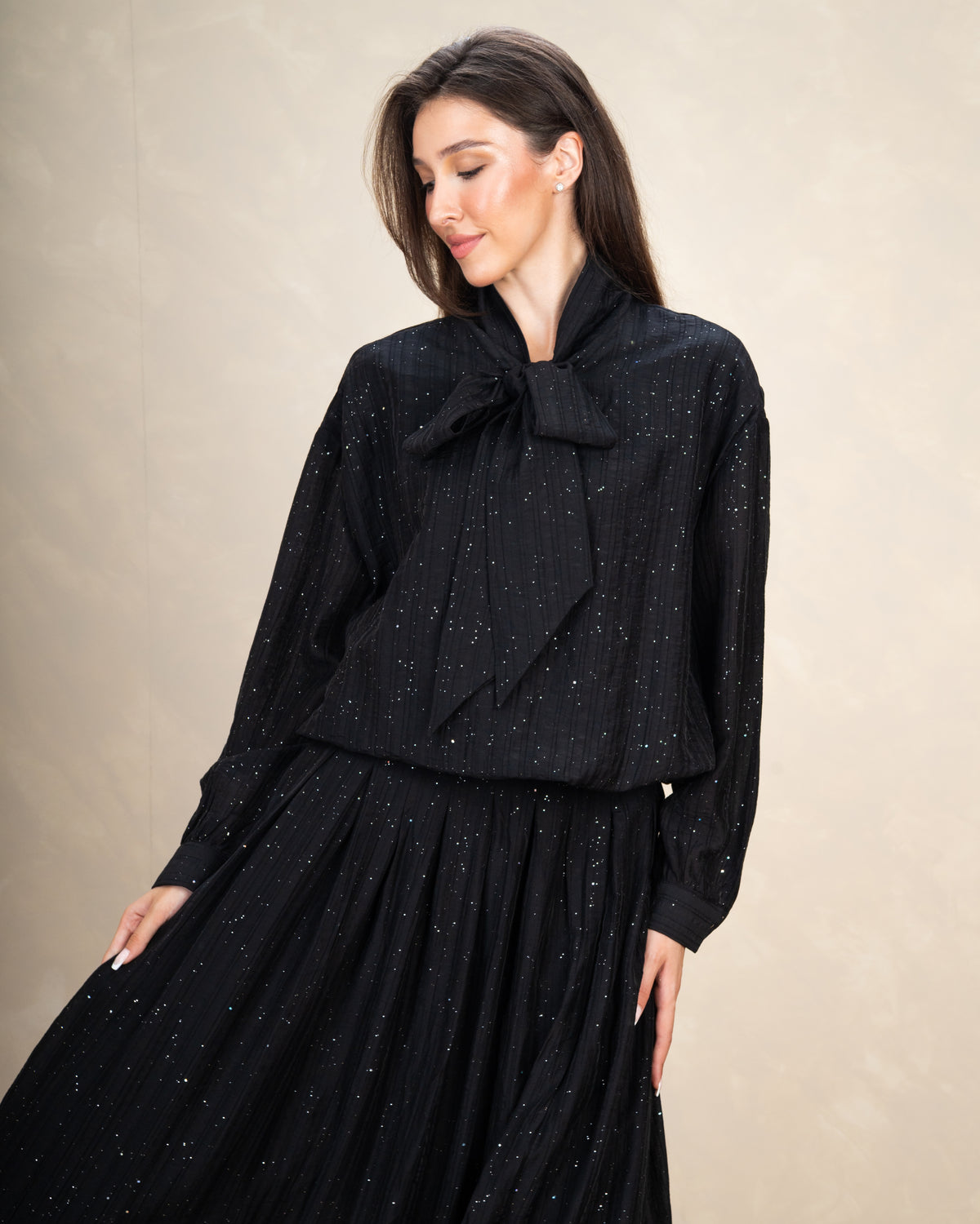 Blouse With Mini Pearl Dots