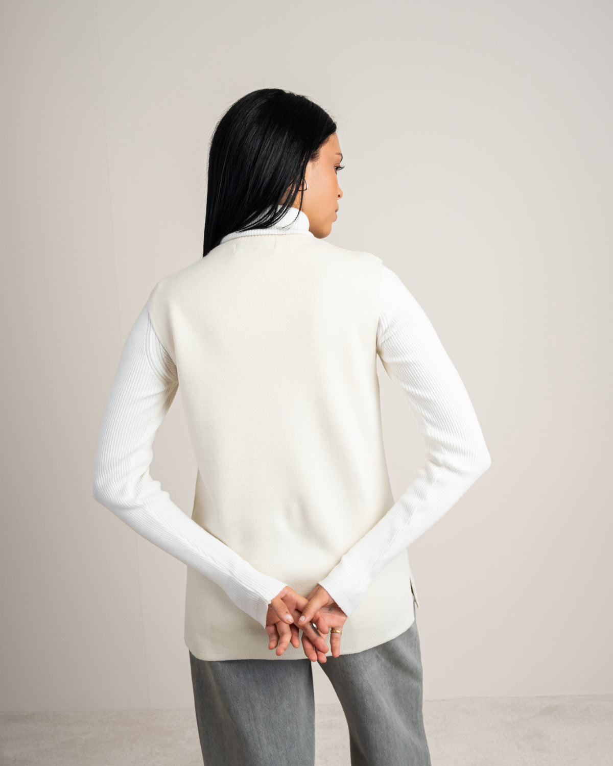 Plain Sleeveless Knitwear Vest