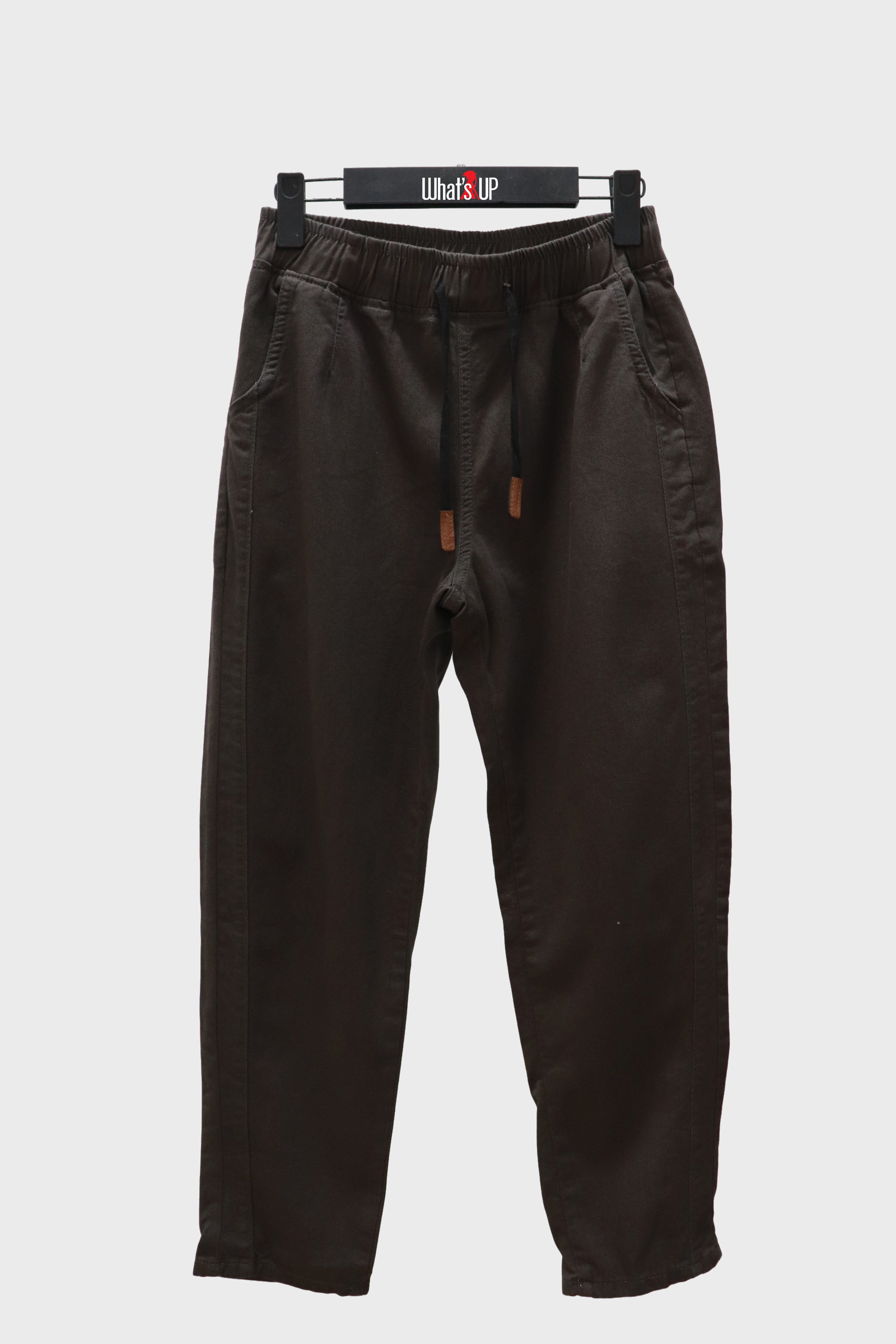 Trousers - Gabardine with drawstring