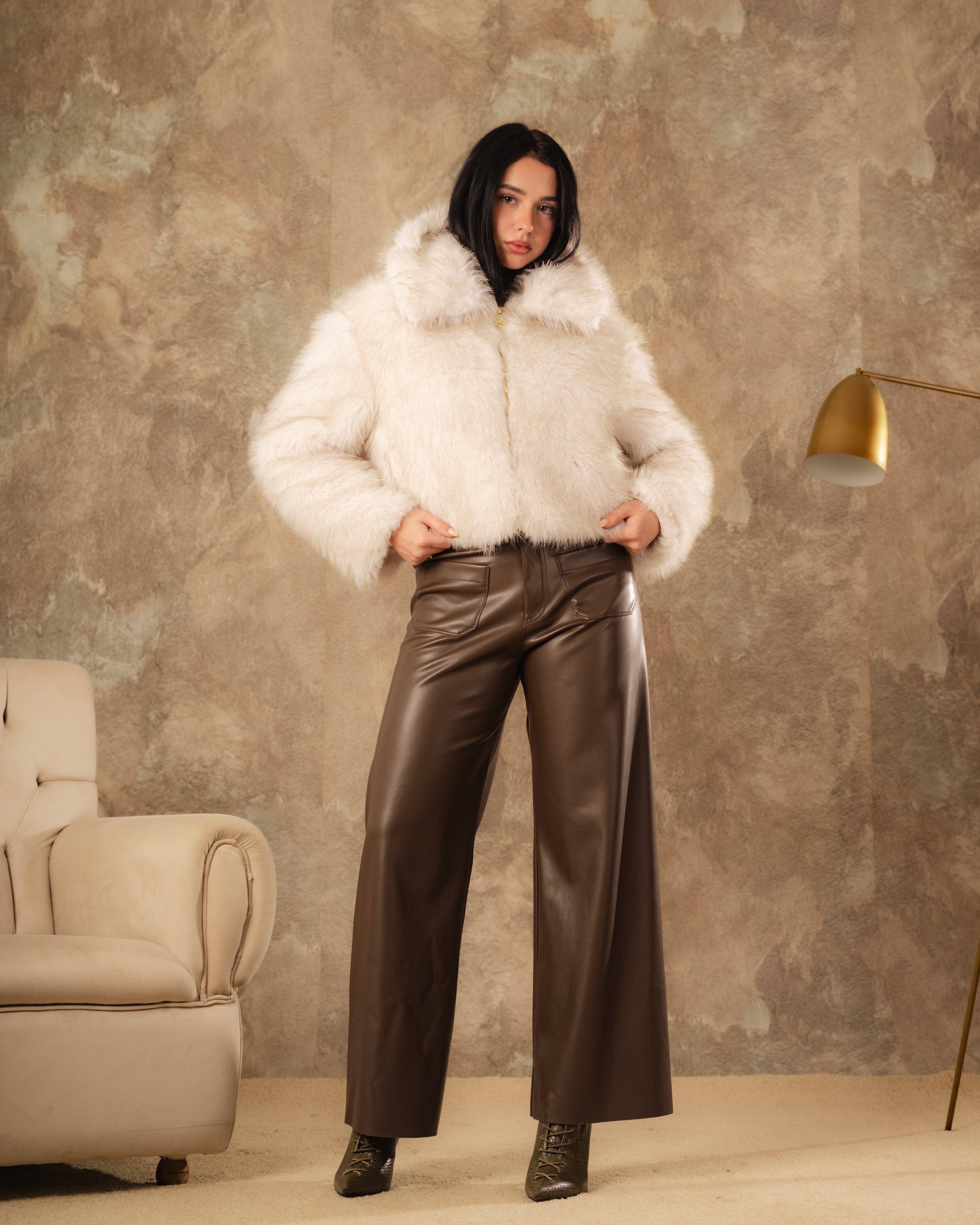 Fur Jacket – Plain (Zipper)