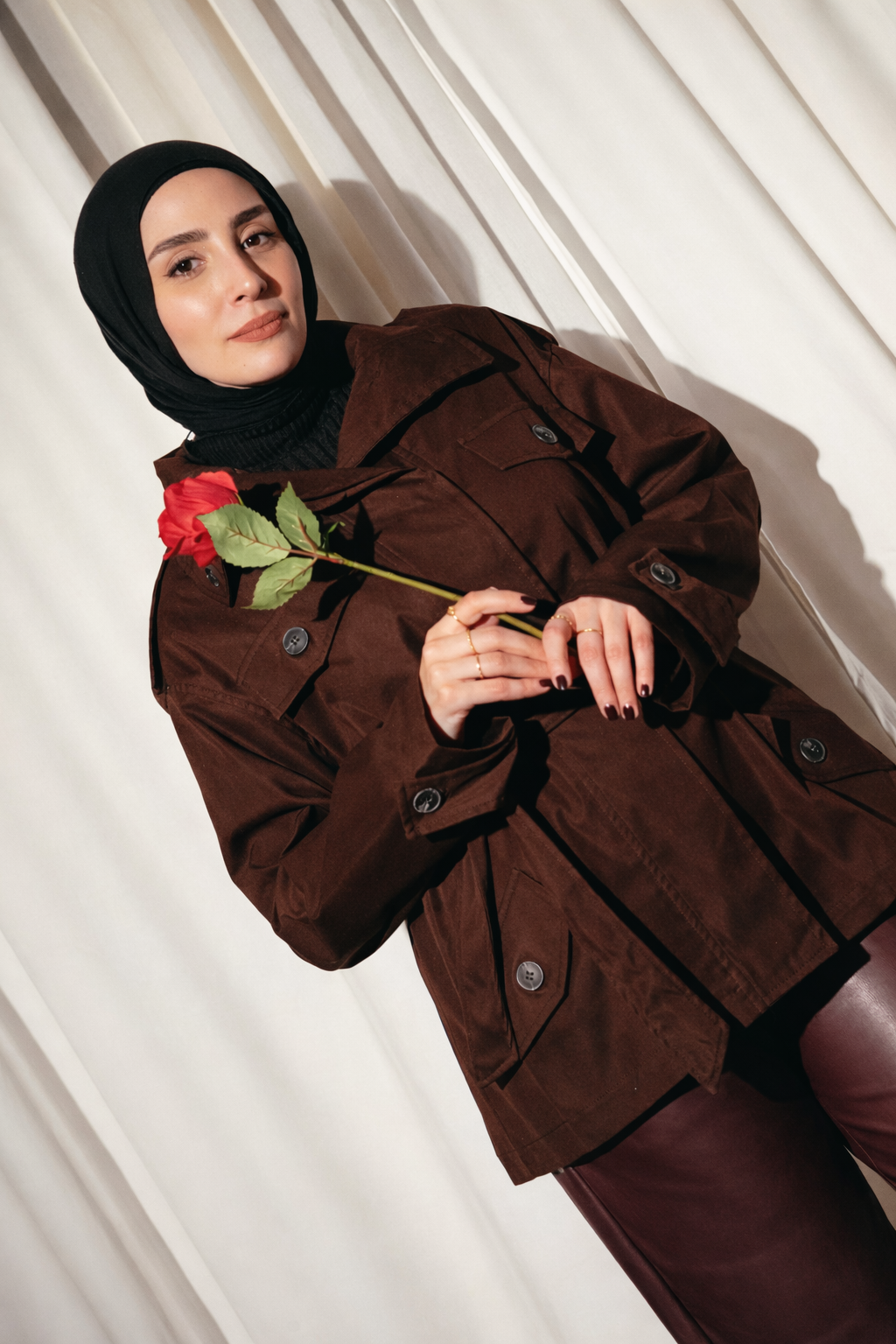 Gabardine Jacket – With Belt (Pockets, Plain)