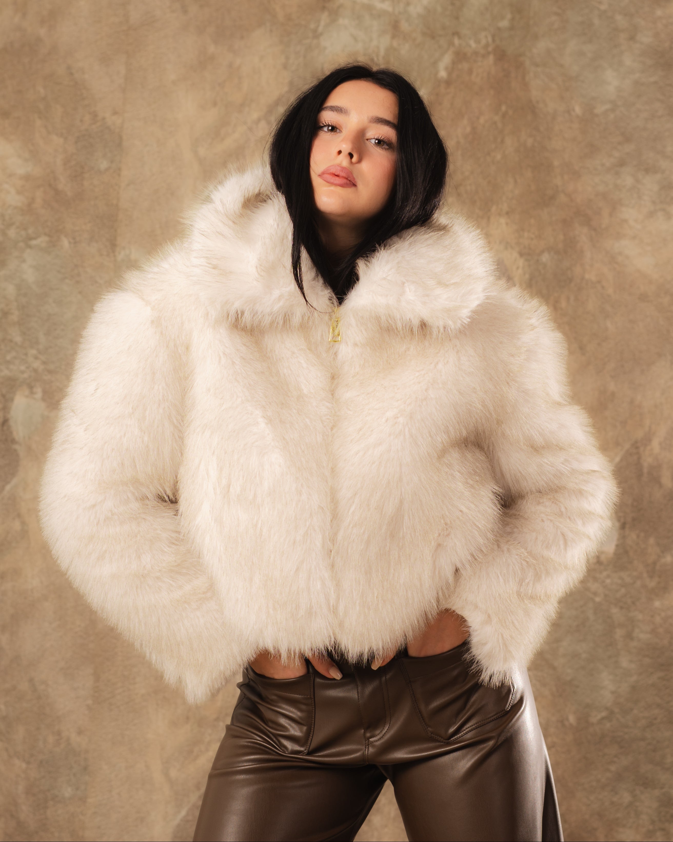 Fur Jacket – Plain (Zipper)