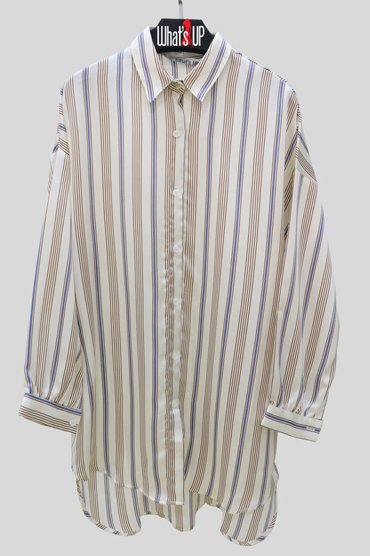 Long Cotton - Shirt ( With Stripes )