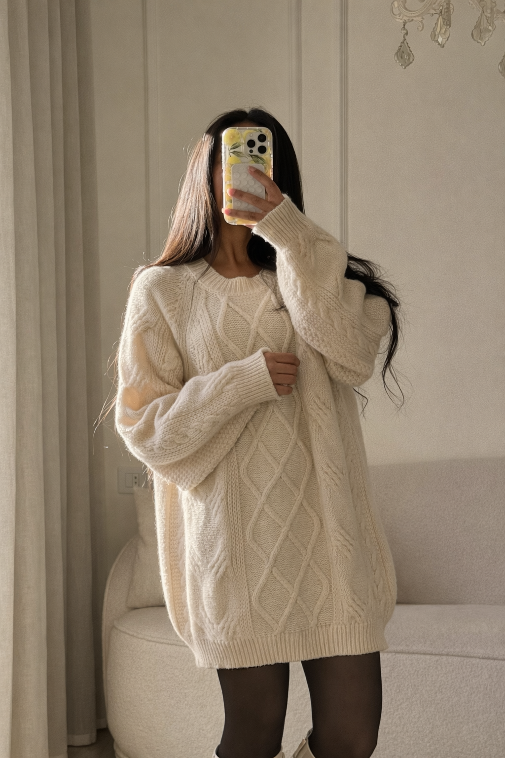 Plain Knitwear Pullover – Round Neck (Braided )
