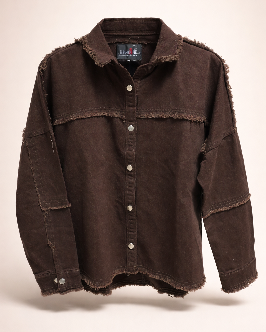 Oversized Gabardine Jacket - With Raw Edges