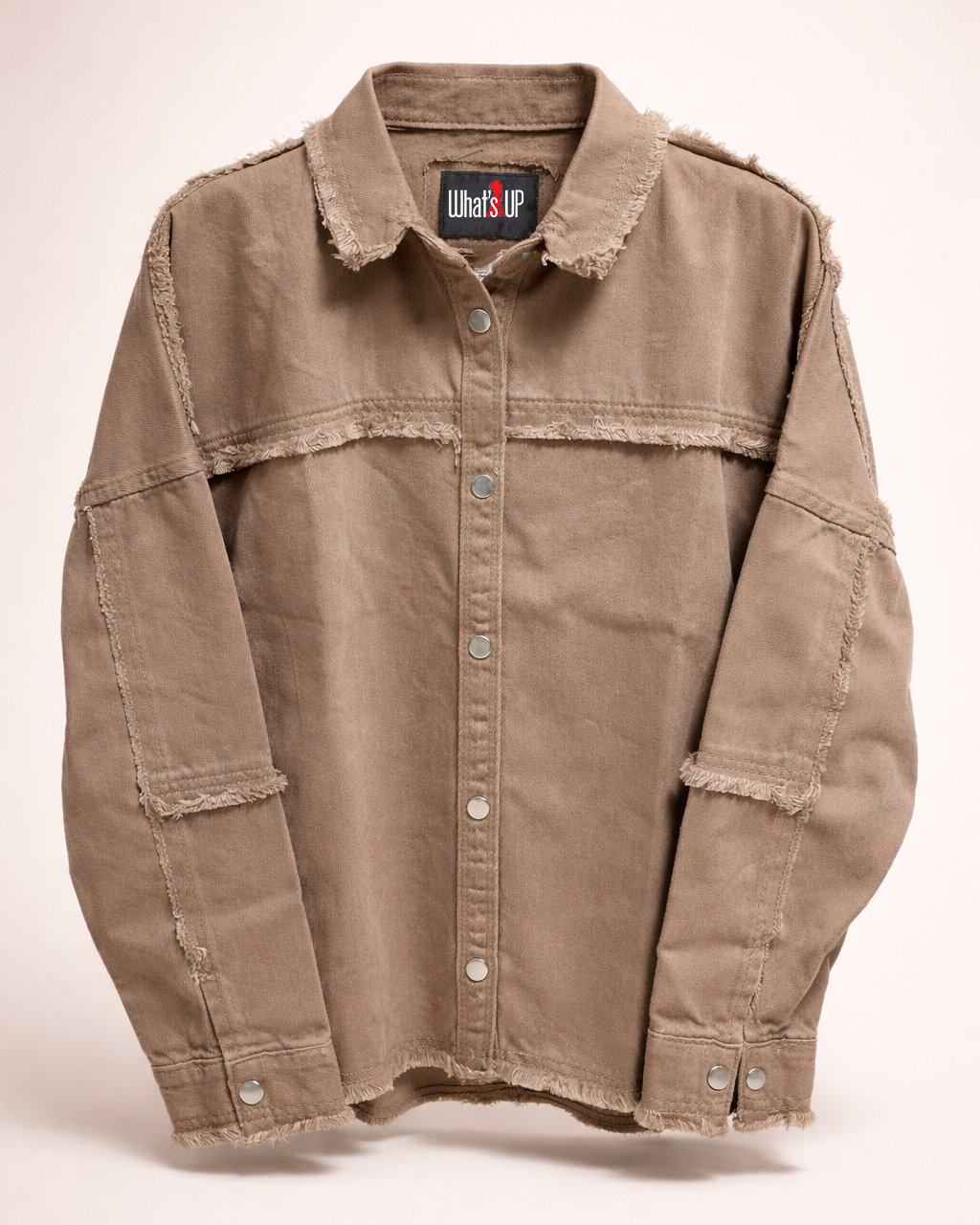 Oversized Gabardine Jacket - With Raw Edges