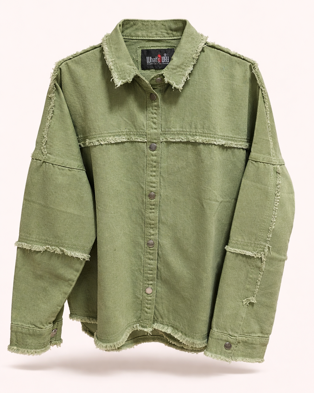 Oversized Gabardine Jacket - With Raw Edges