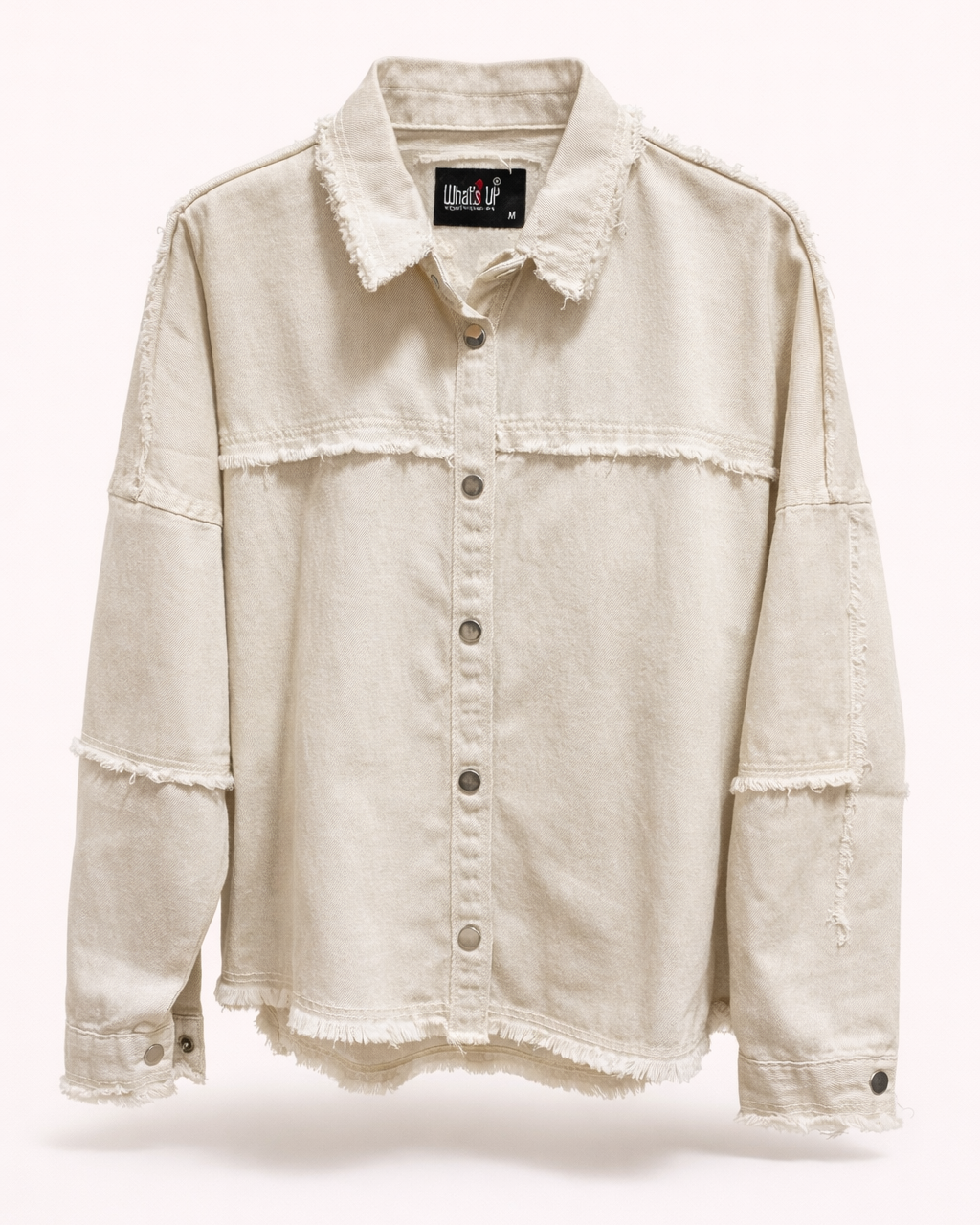 Oversized Gabardine Jacket - With Raw Edges