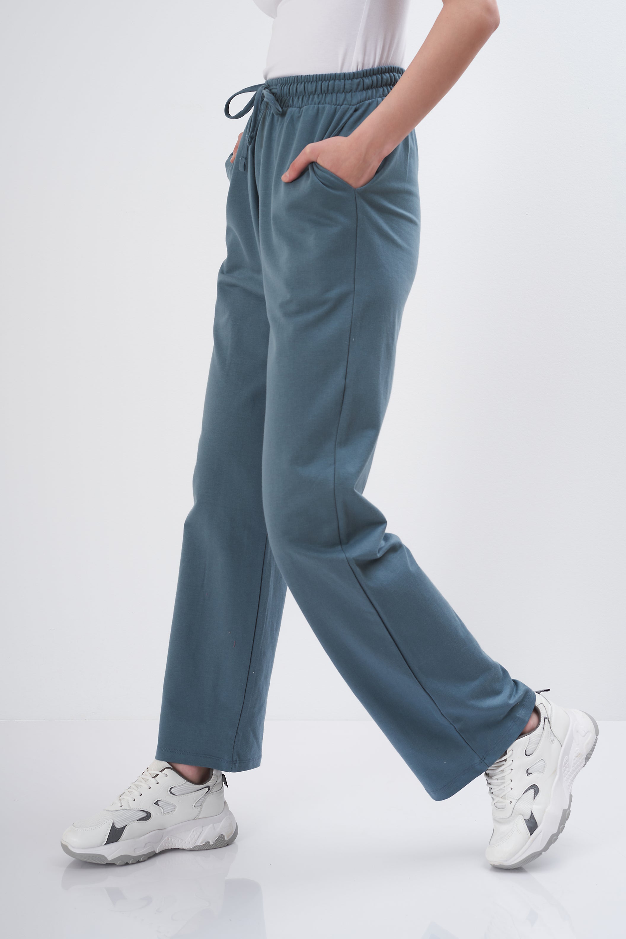 Wide-leg melton - Trouser