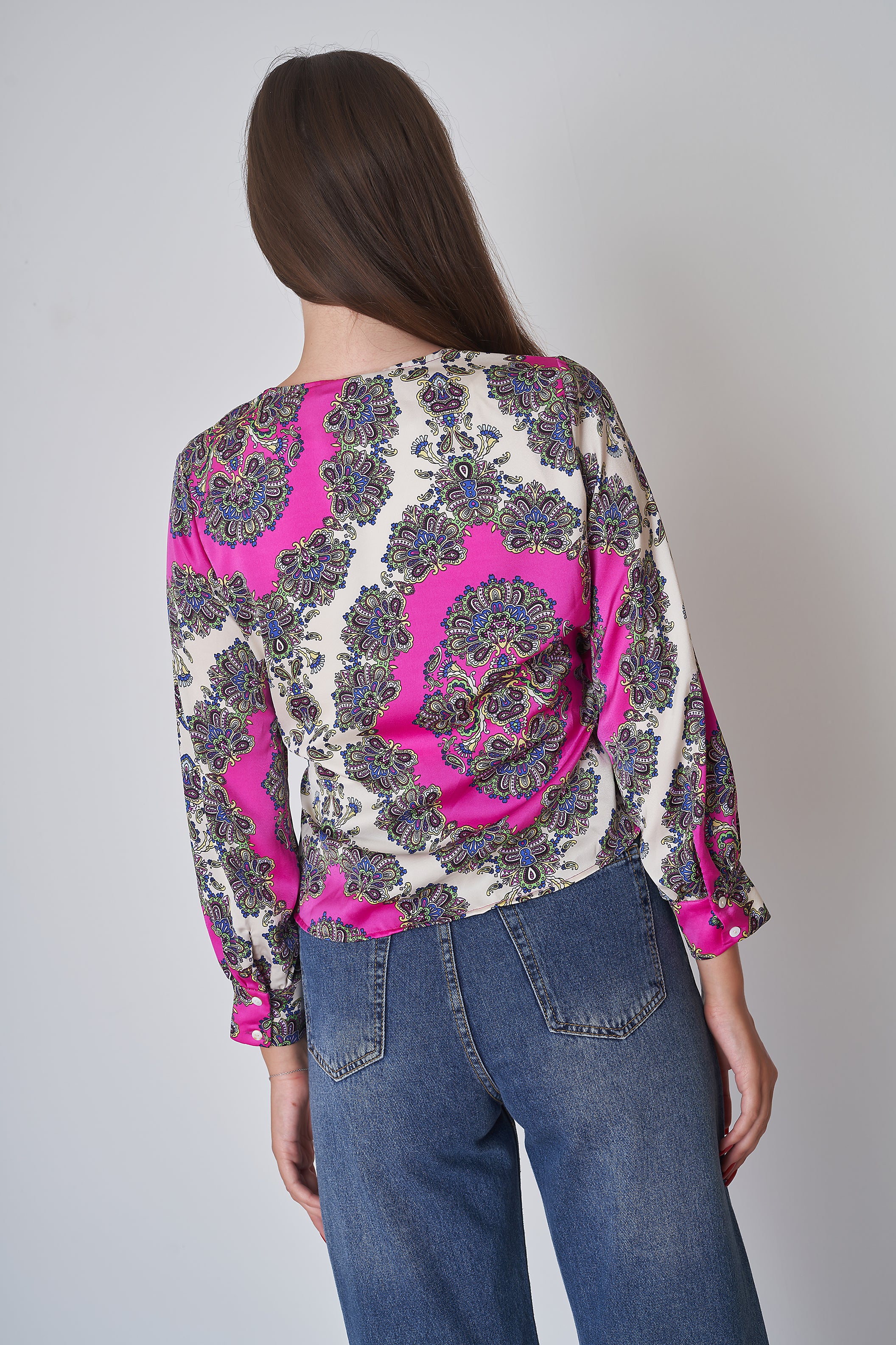 Wrap-Around Blouse - ( Floral Colors )