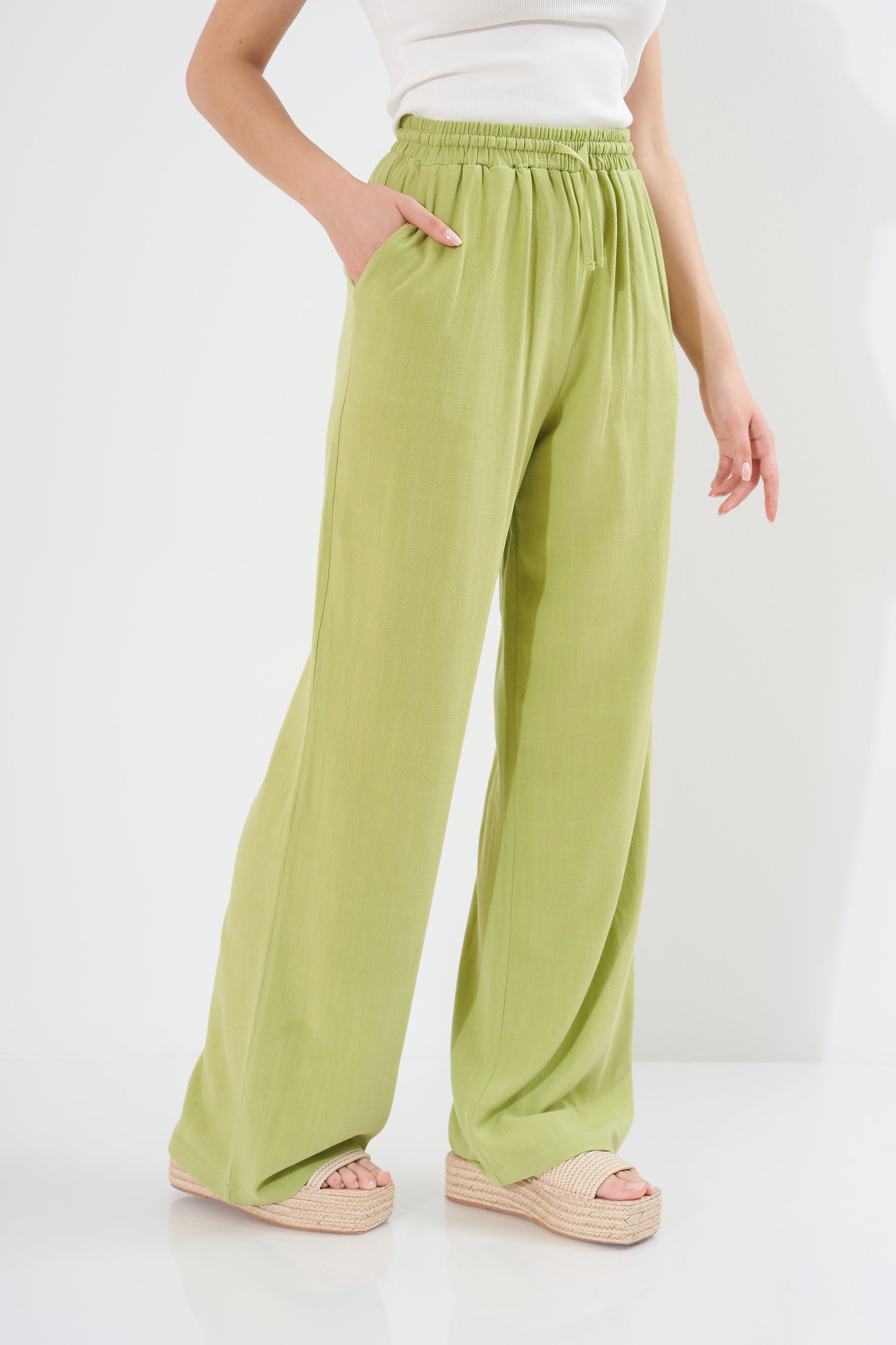 trousers - Wide plain (linen)