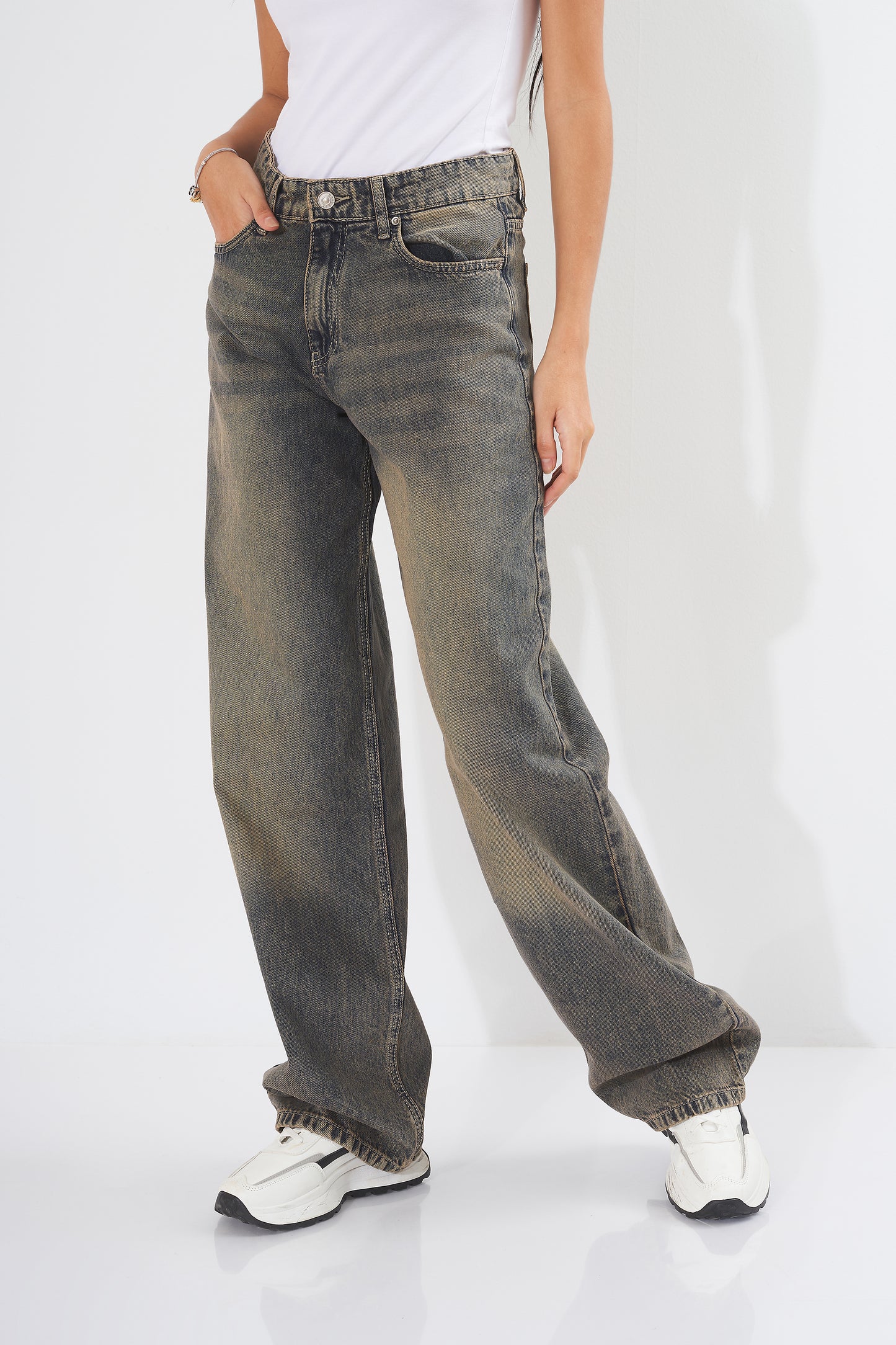 jeans - Plain - (wide leg)