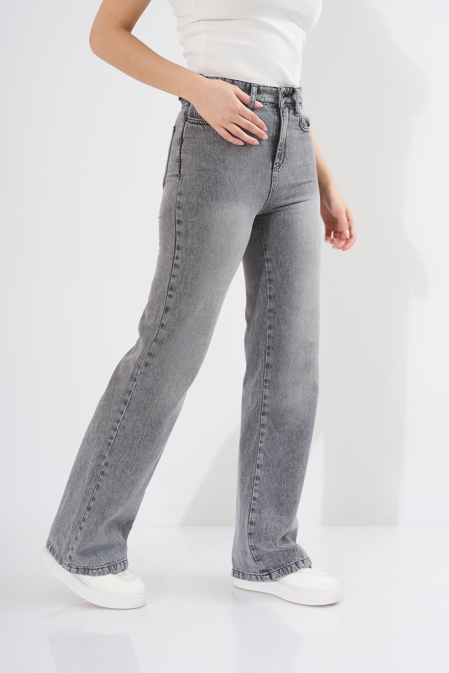 Jeans Plain - (Wide-Leg)