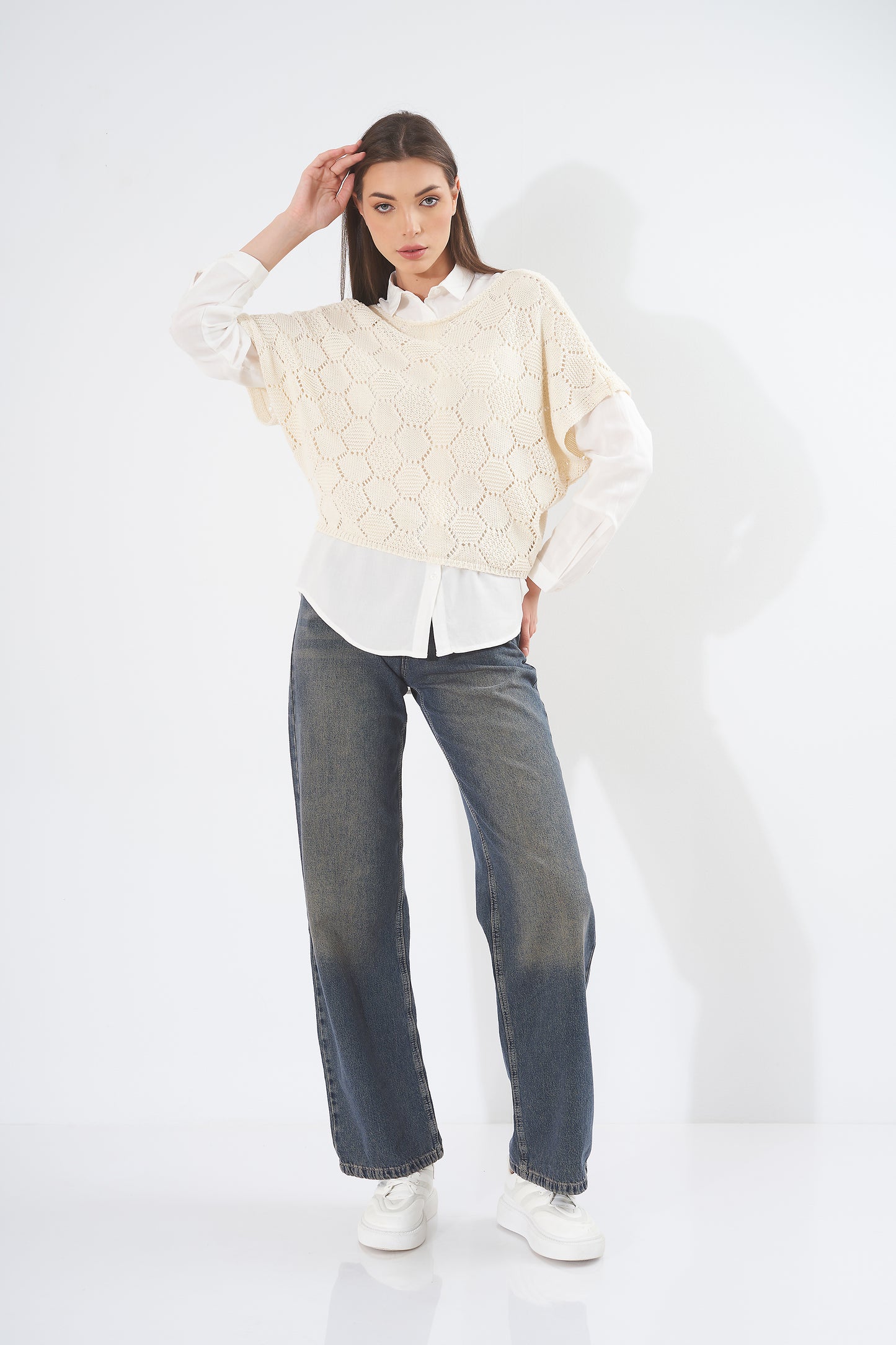 Plain Blouse - With ( Small - Circles )