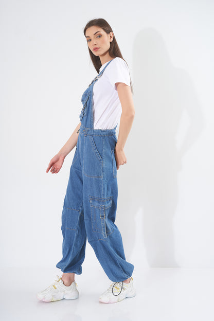 Wide Leg Jumpsuit - ( With-Pockets )