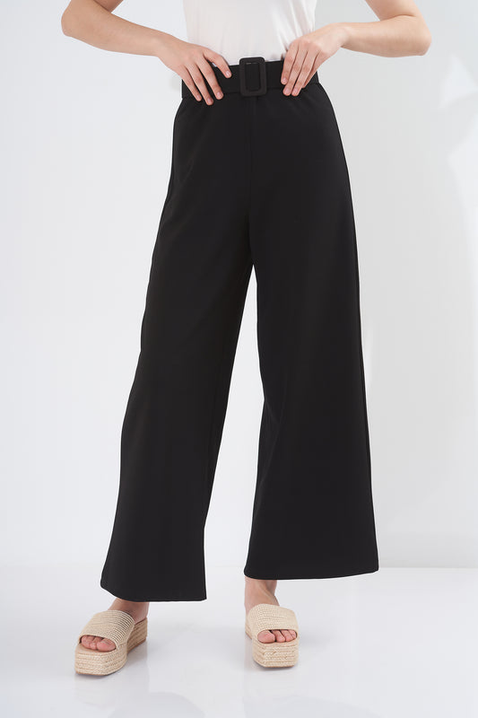 Wide-leg Trouser - Plain (With-Belt)
