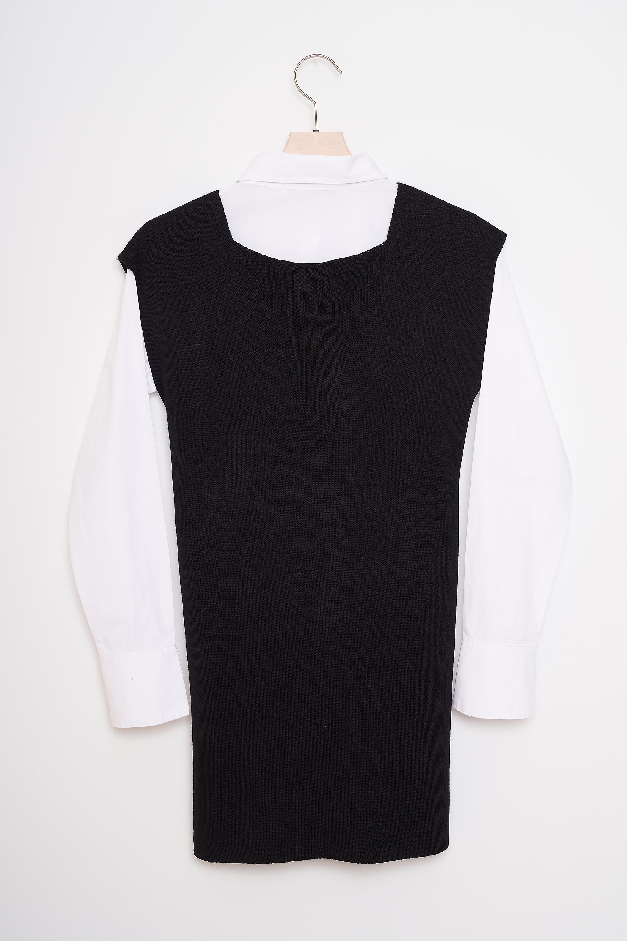 Plain Knitwear Vest - With Belt