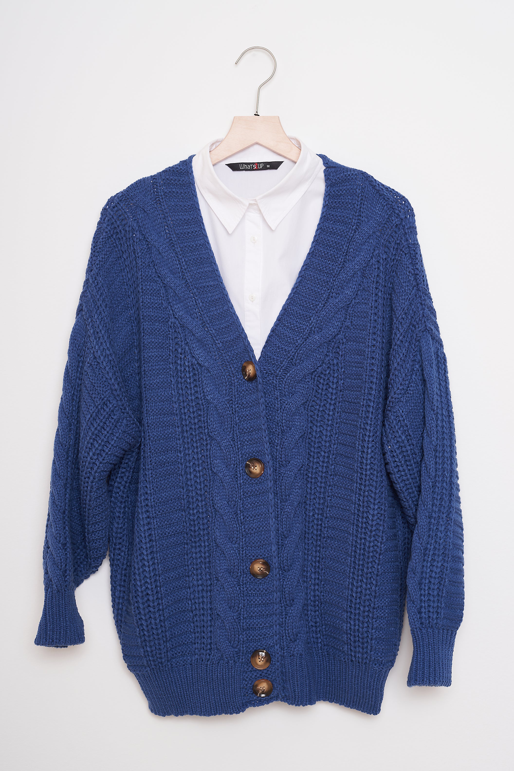 Knitwear Cardigan - Cable Knit Pattern