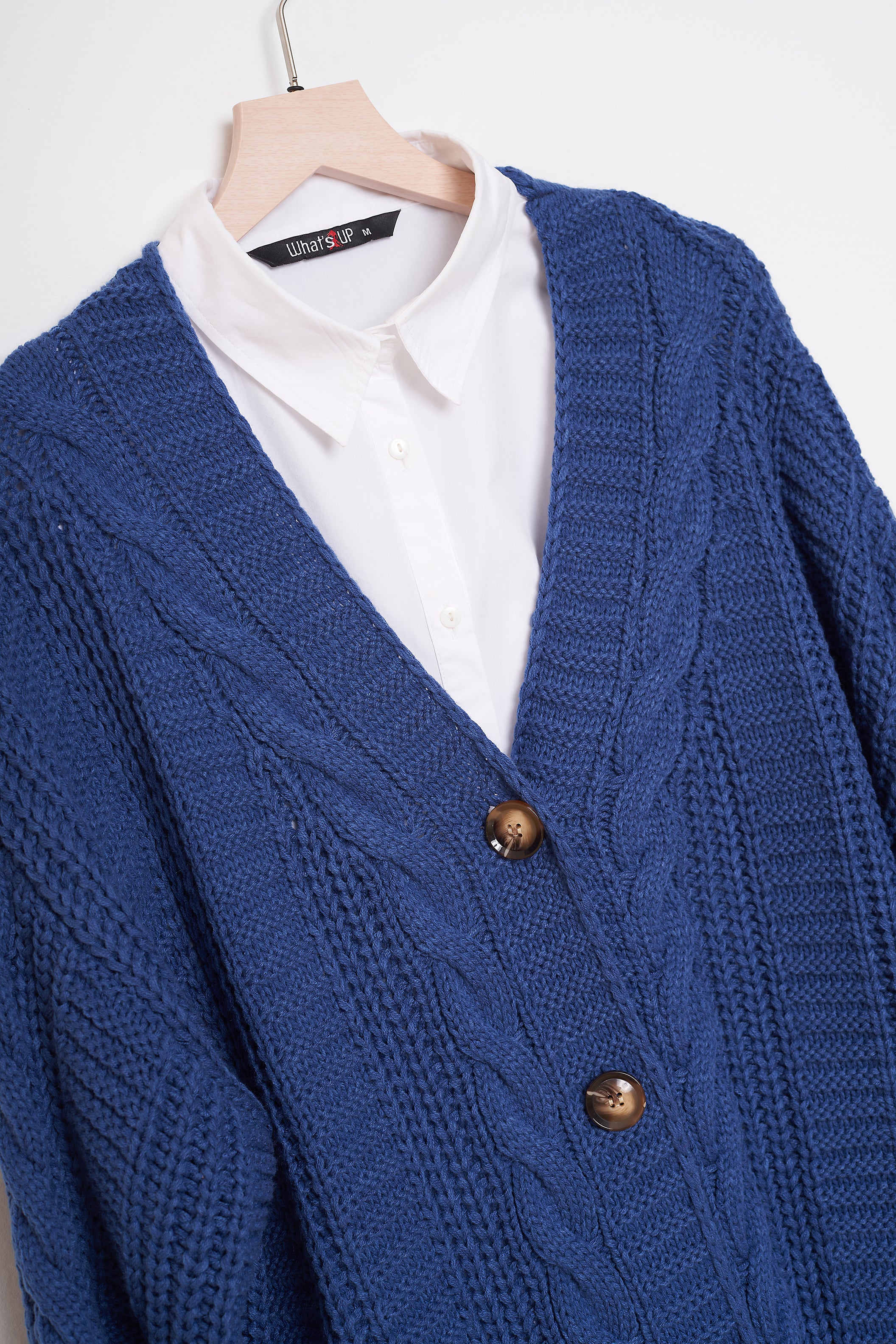 Knitwear Cardigan - Cable Knit Pattern