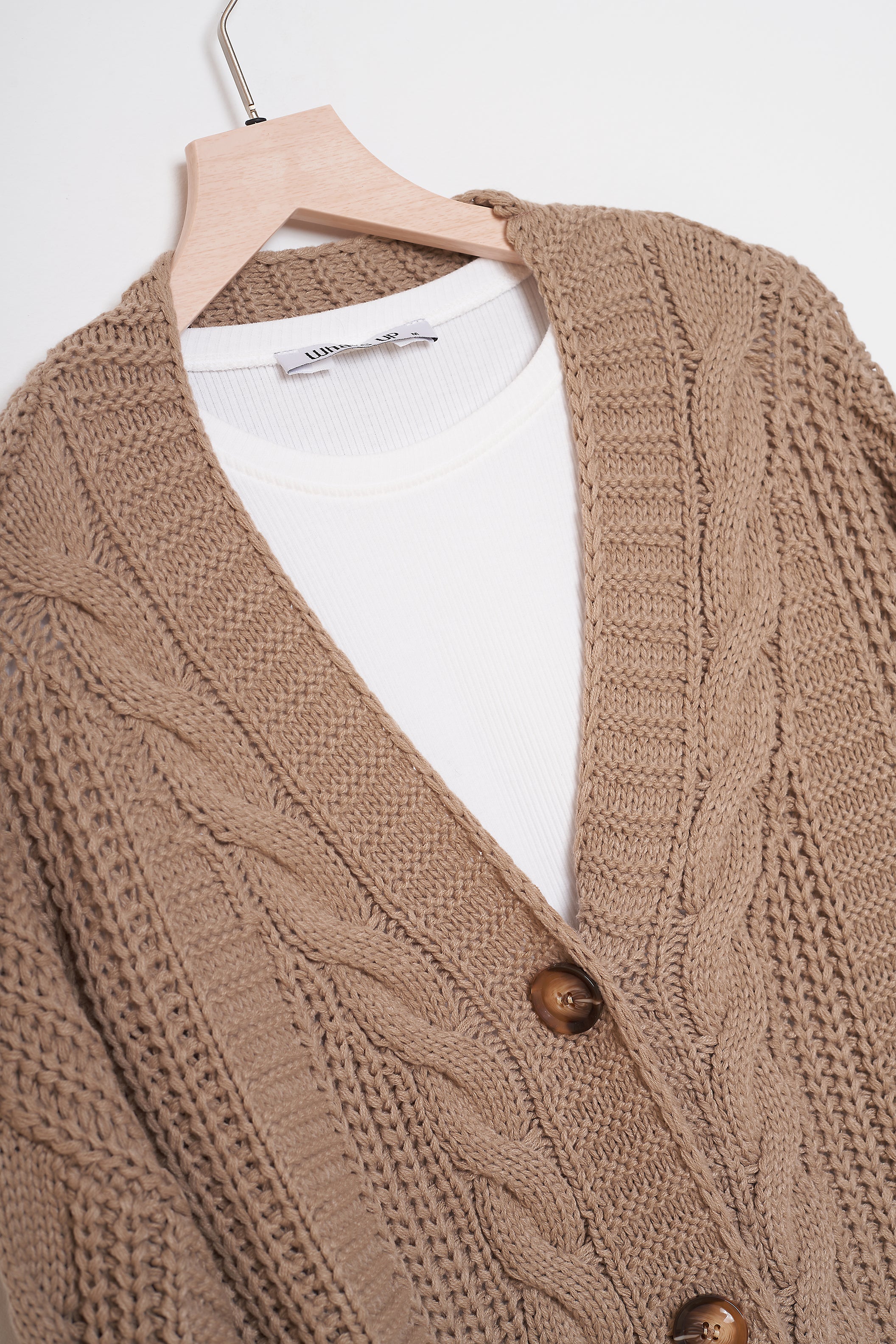 Knitwear Cardigan - Cable Knit Pattern