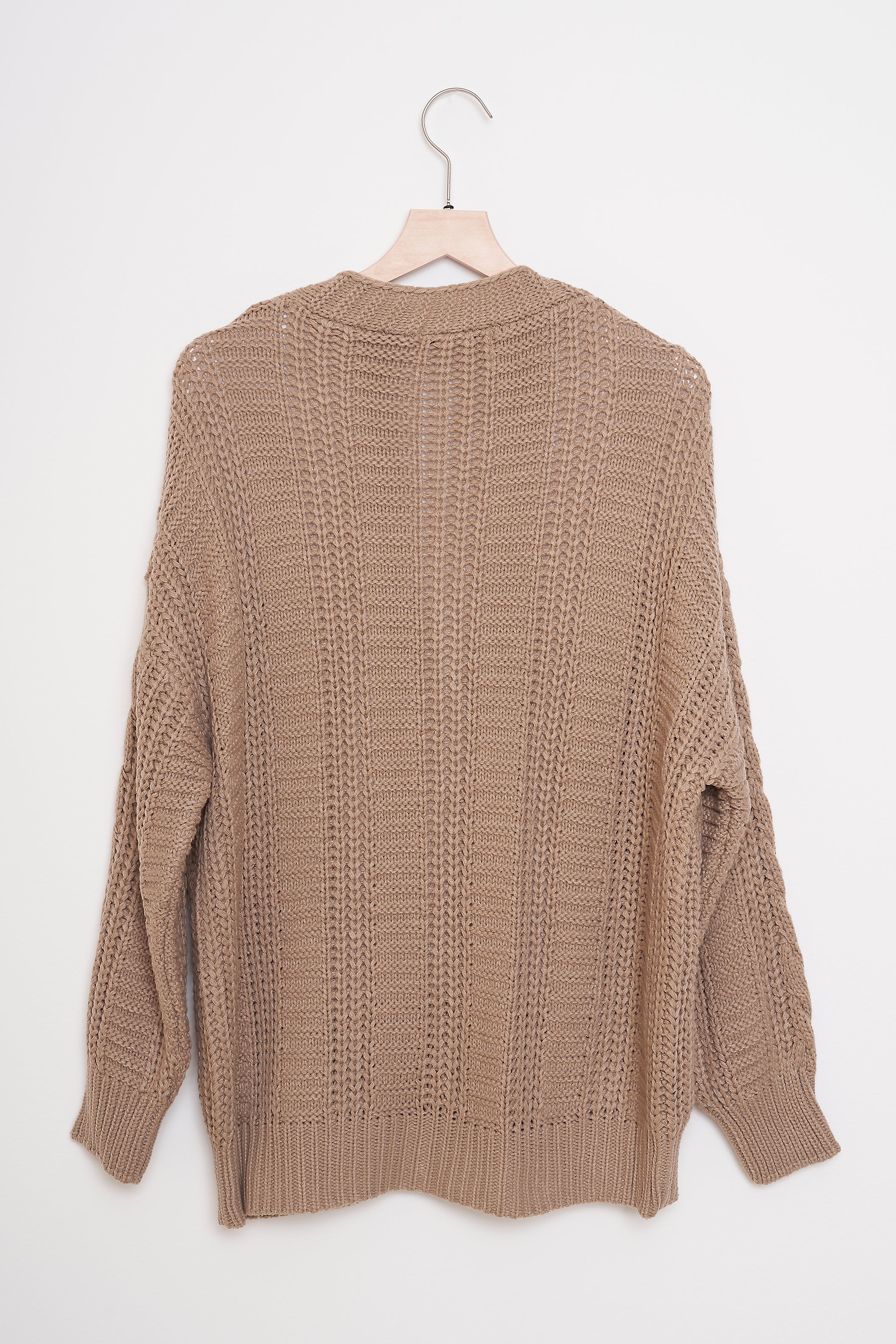 Knitwear Cardigan - Cable Knit Pattern