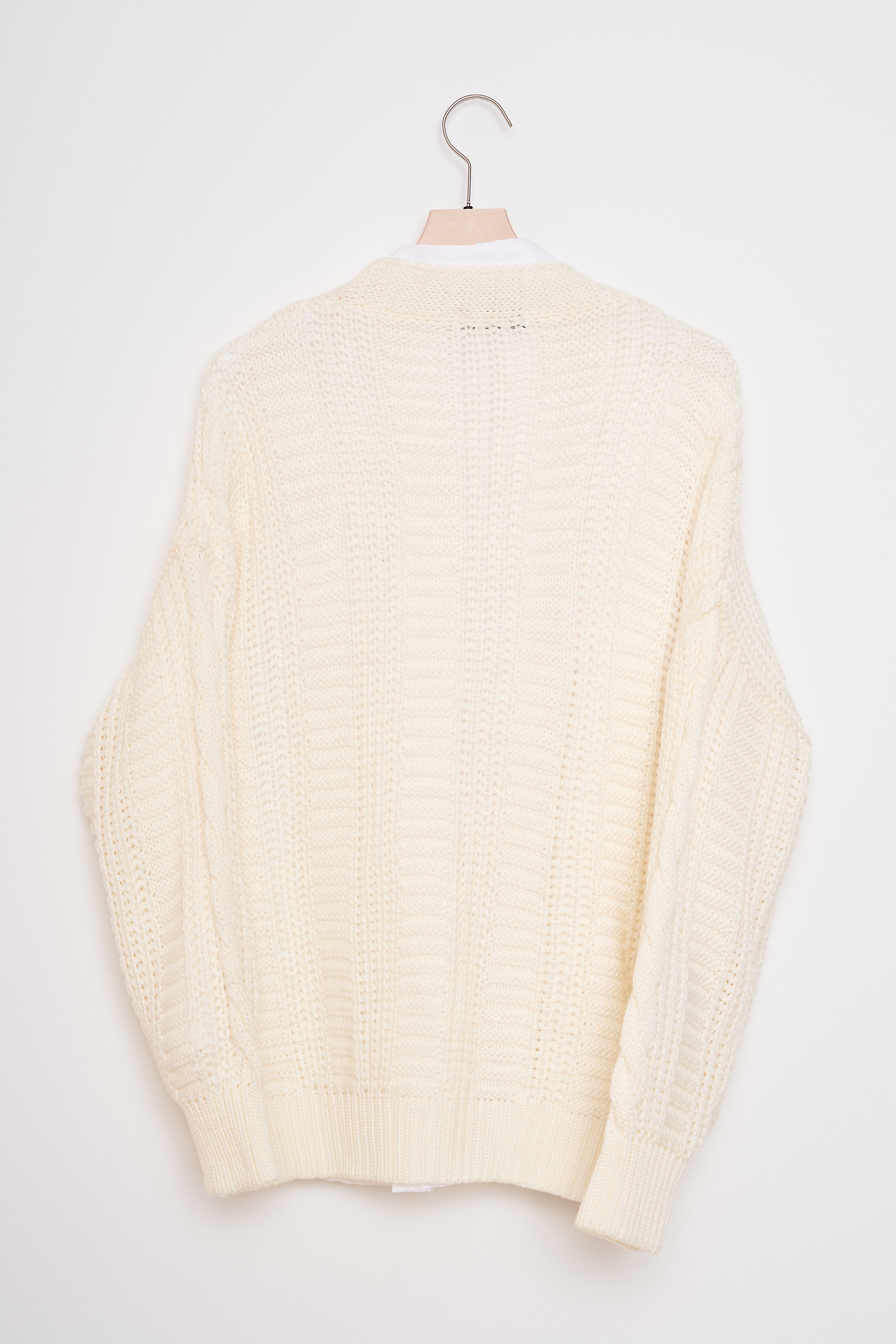 Knitwear Cardigan - Cable Knit Pattern