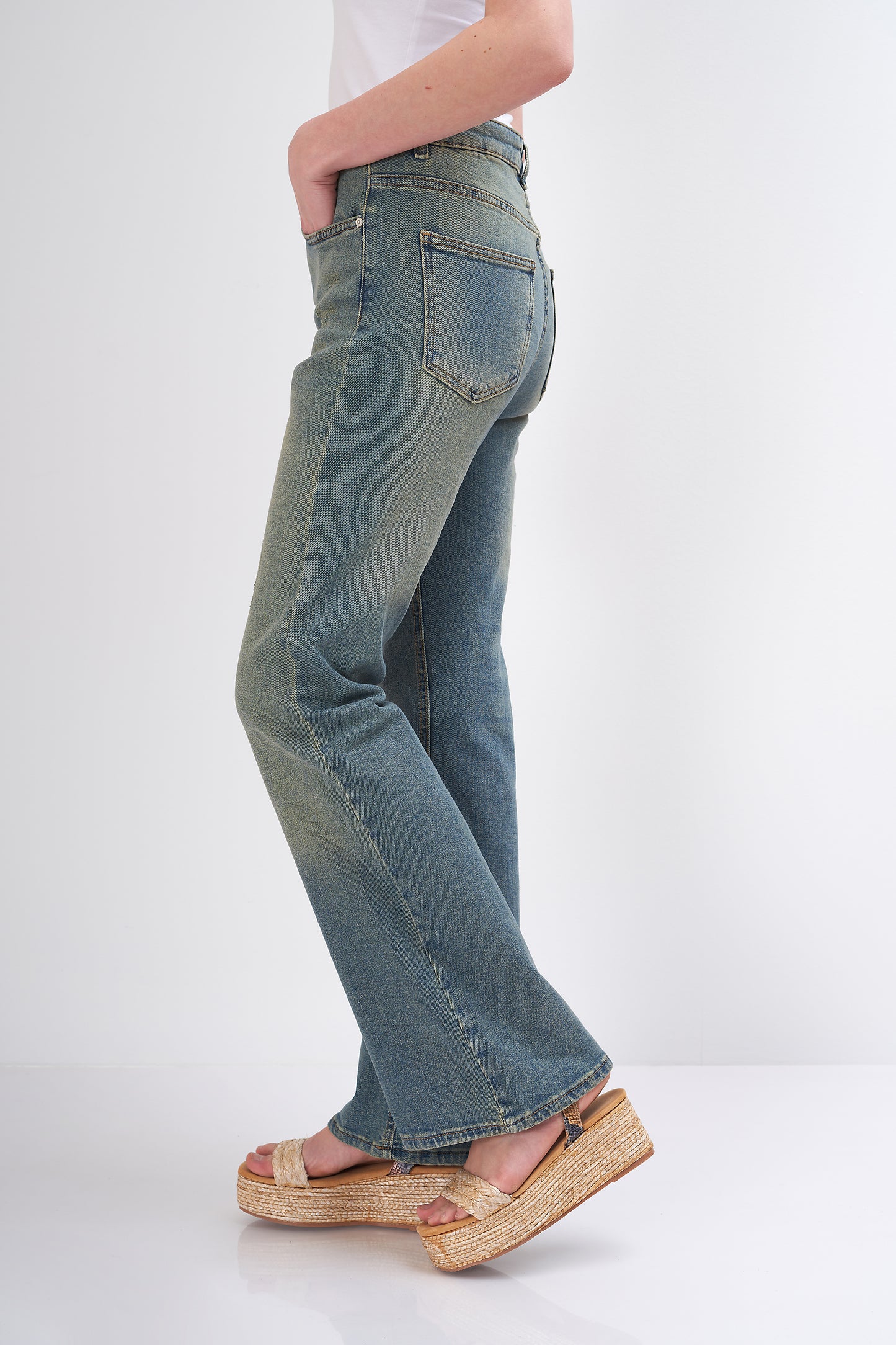 Plain-(Wide Leg) Jeans