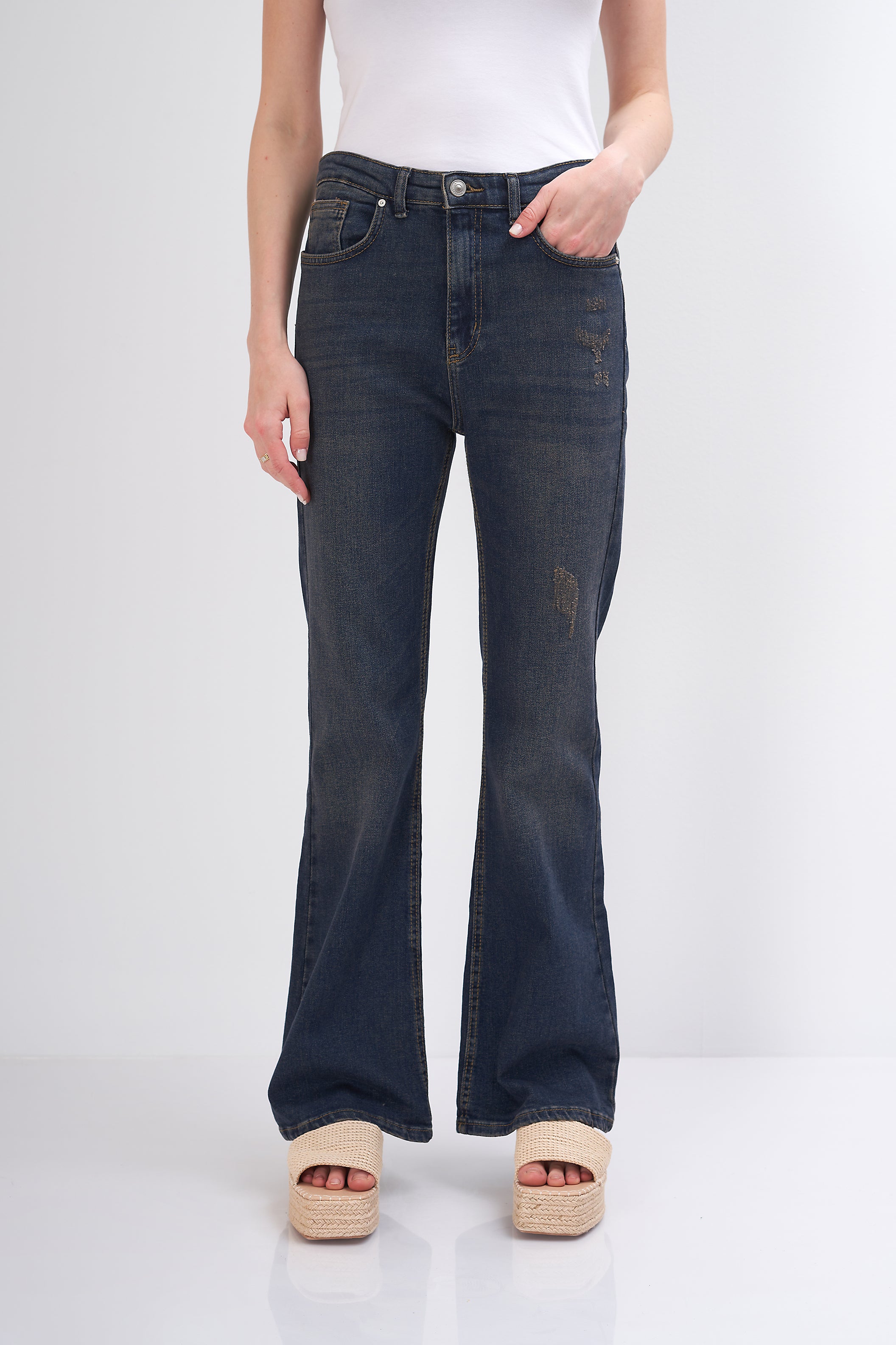 Plain-(Wide Leg) Jeans