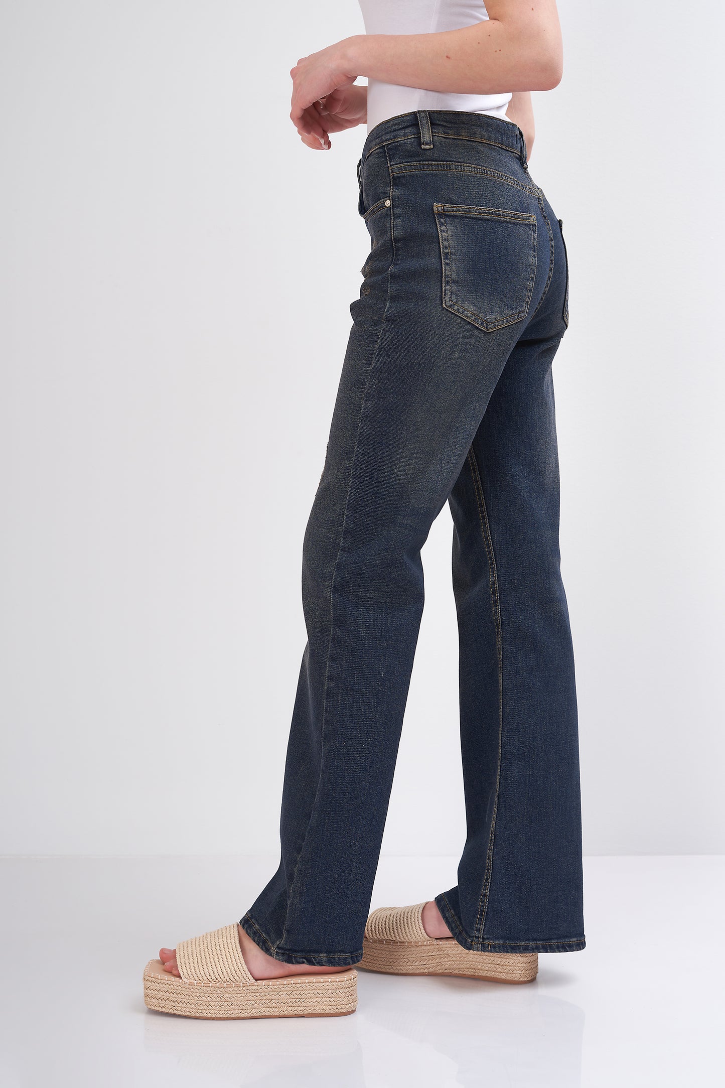 Plain-(Wide Leg) Jeans