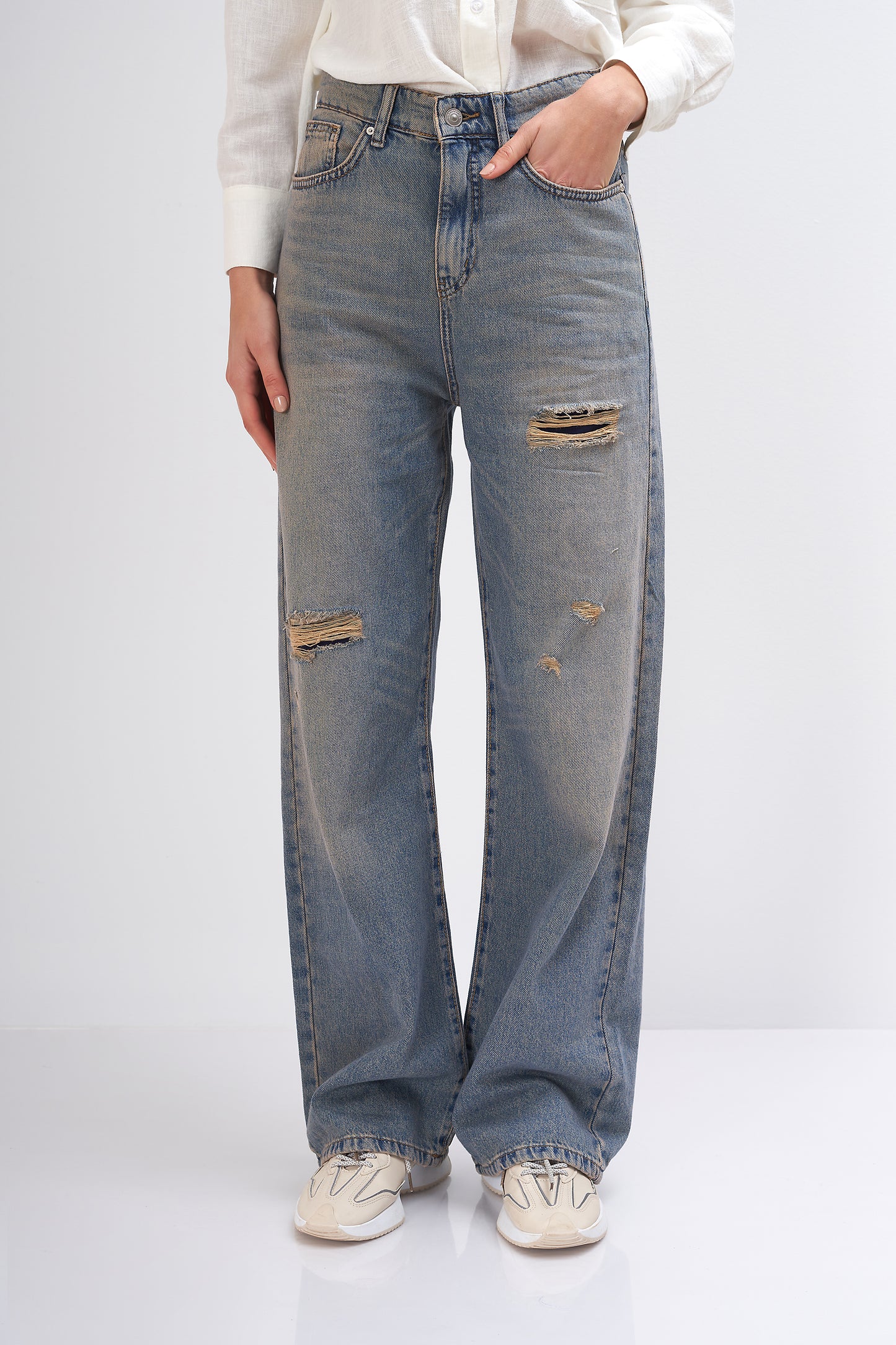 Ripped (Wide-Leg) -Jeans