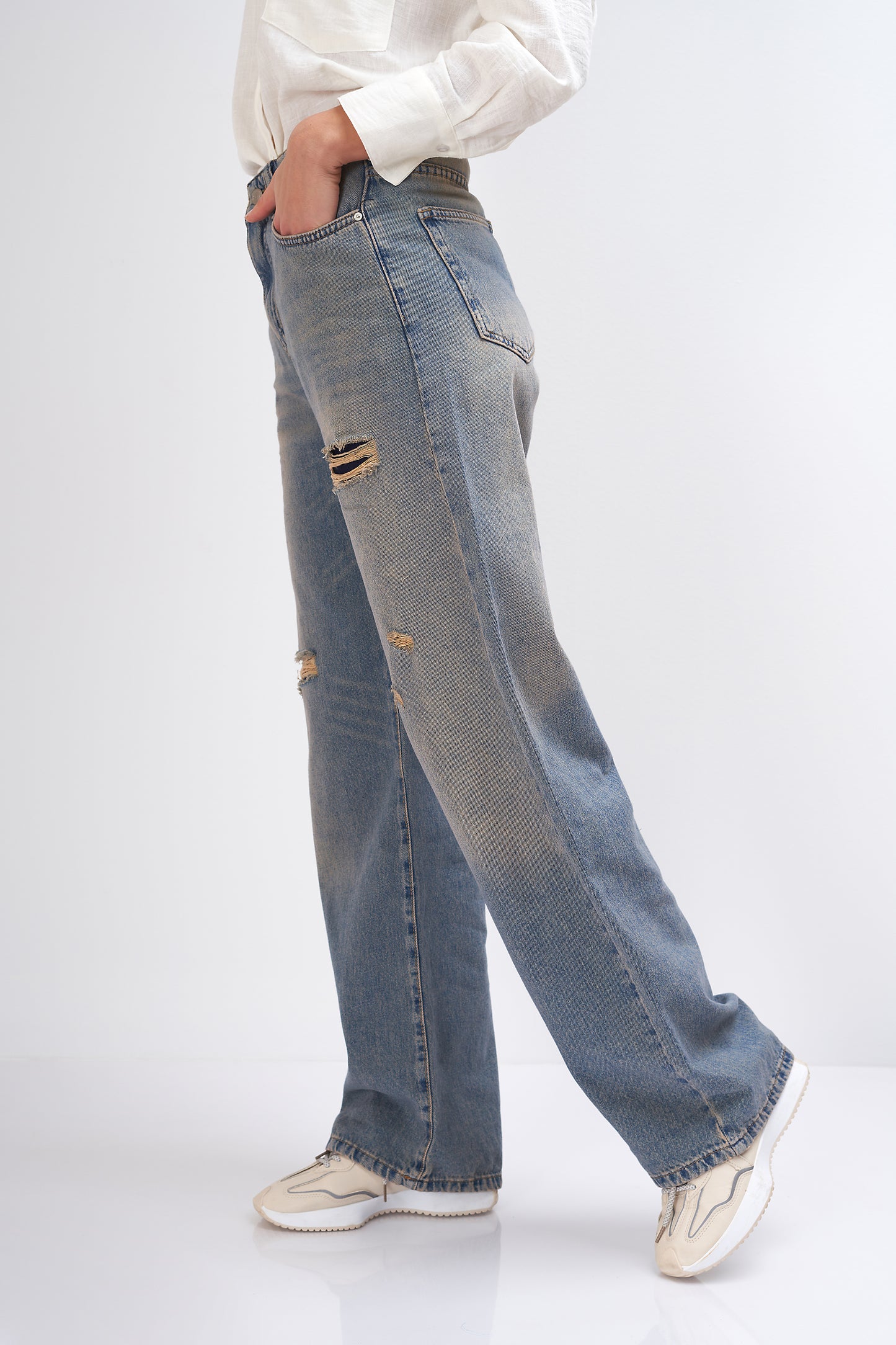 Ripped (Wide-Leg) -Jeans
