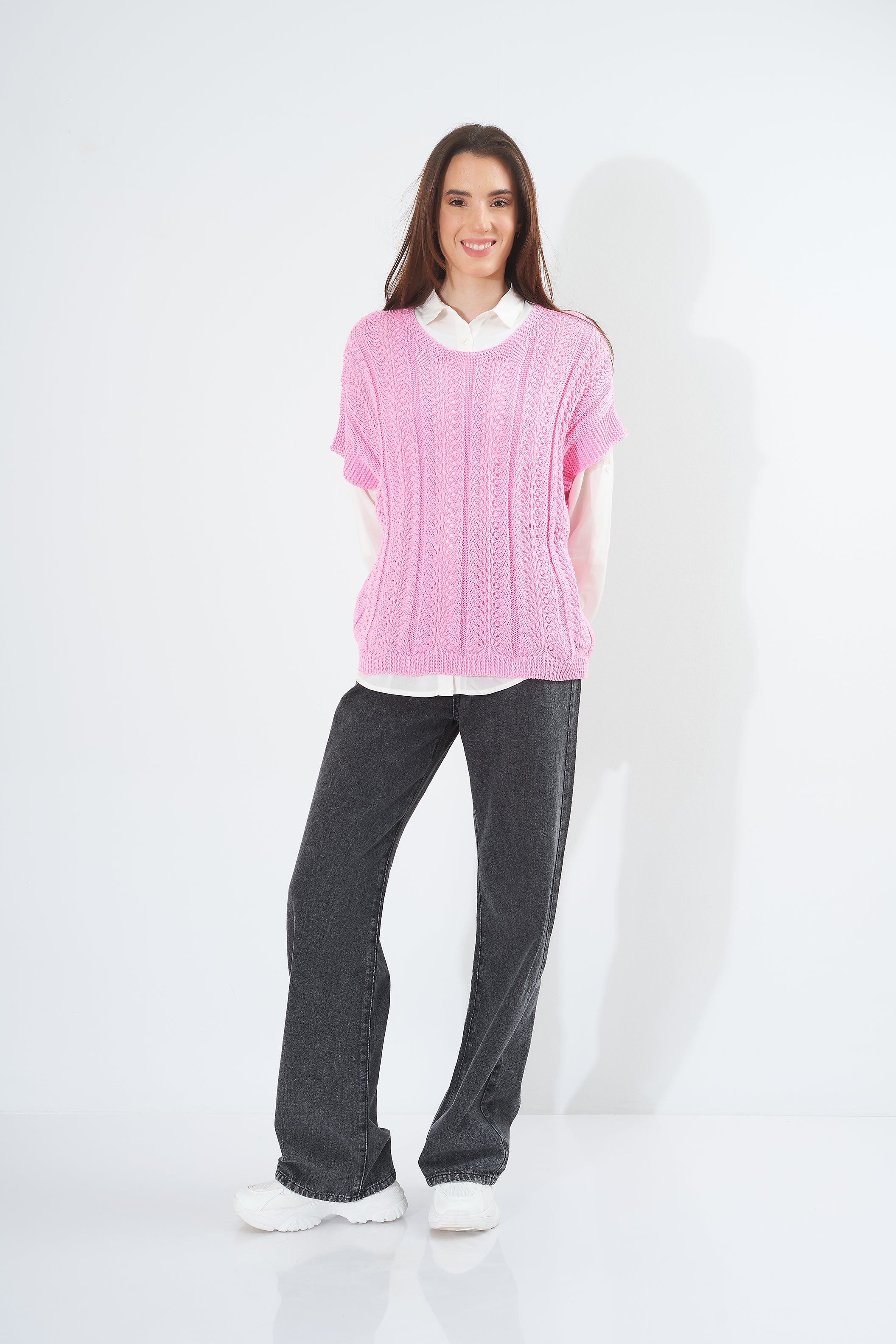 Plain Colored Knitted - Blouse