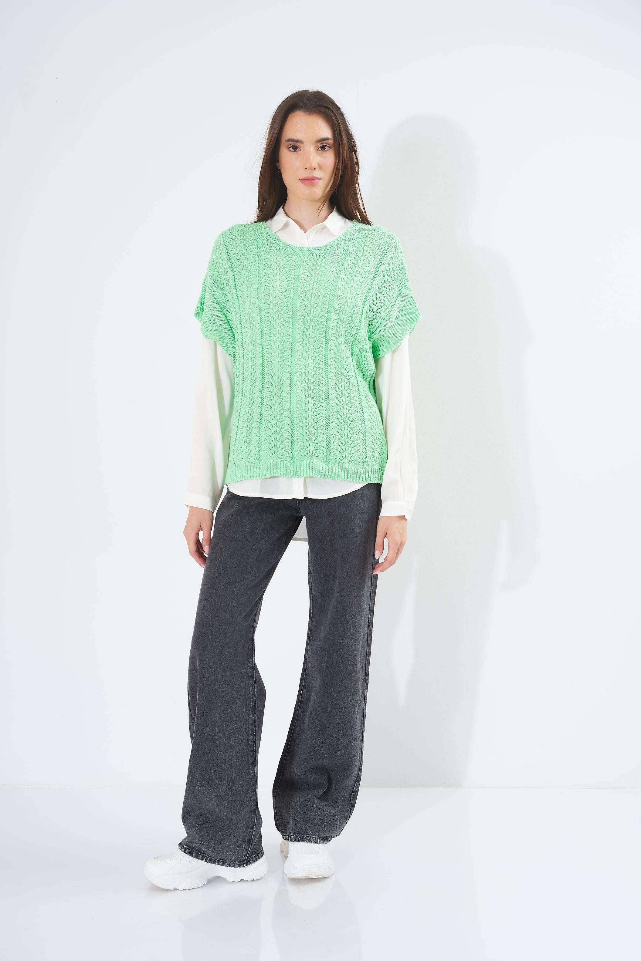 Plain Colored Knitted - Blouse