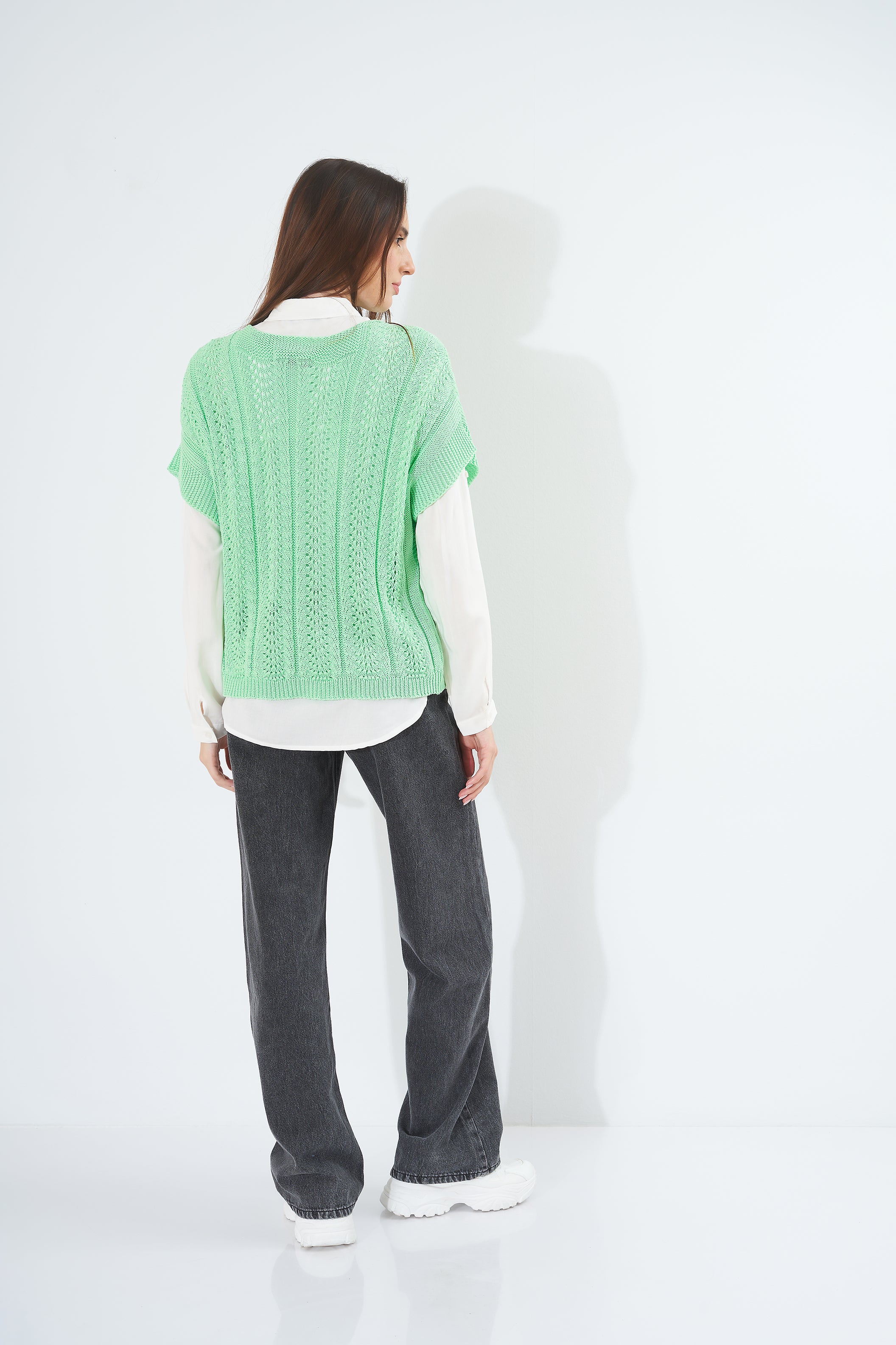 Plain Colored Knitted - Blouse