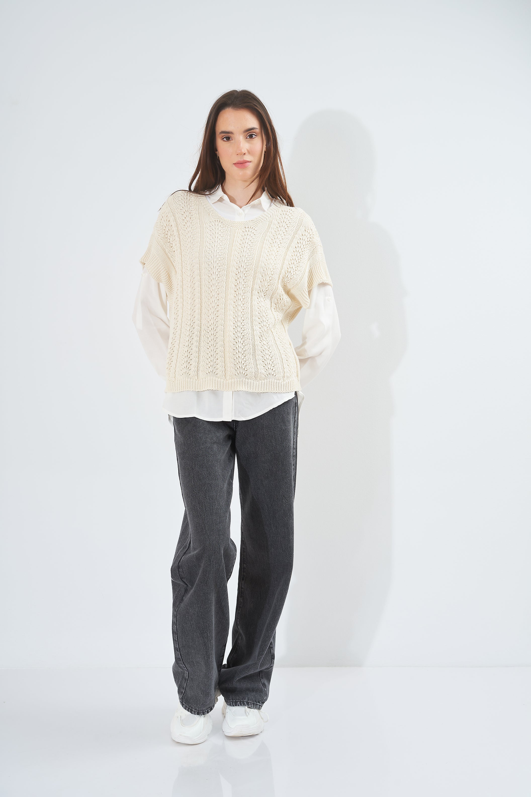 Plain Colored Knitted - Blouse