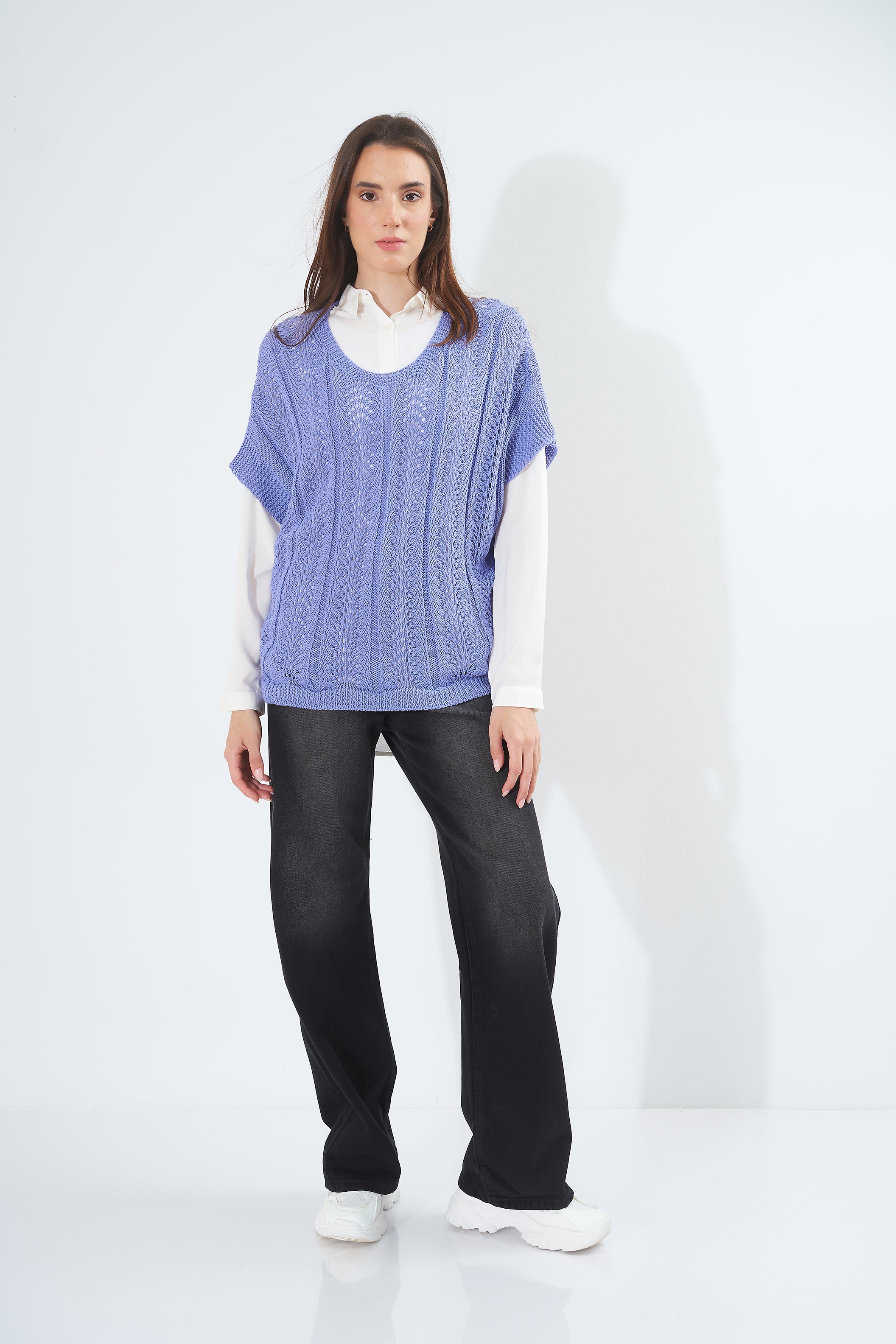 Plain Colored Knitted - Blouse