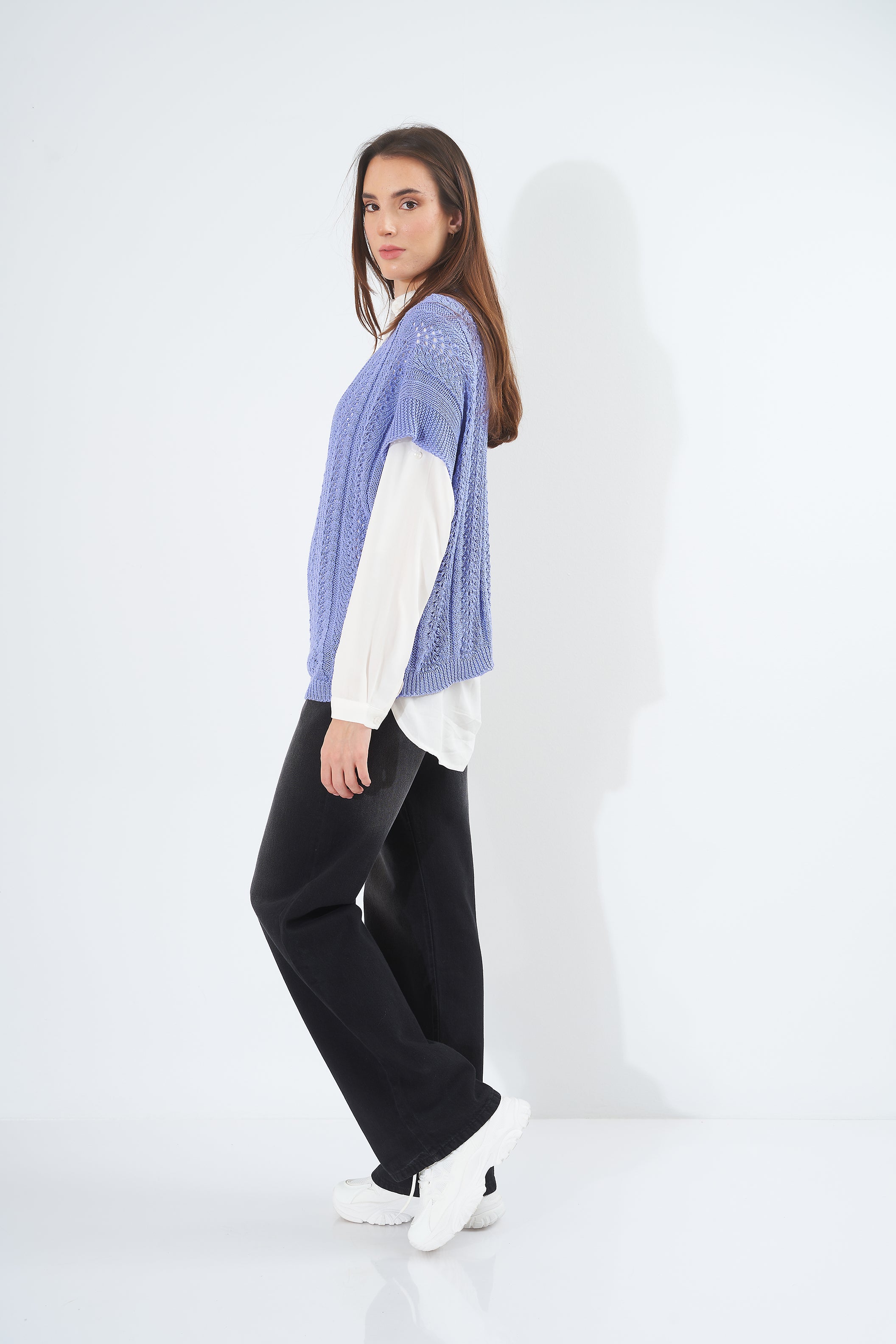 Plain Colored Knitted - Blouse