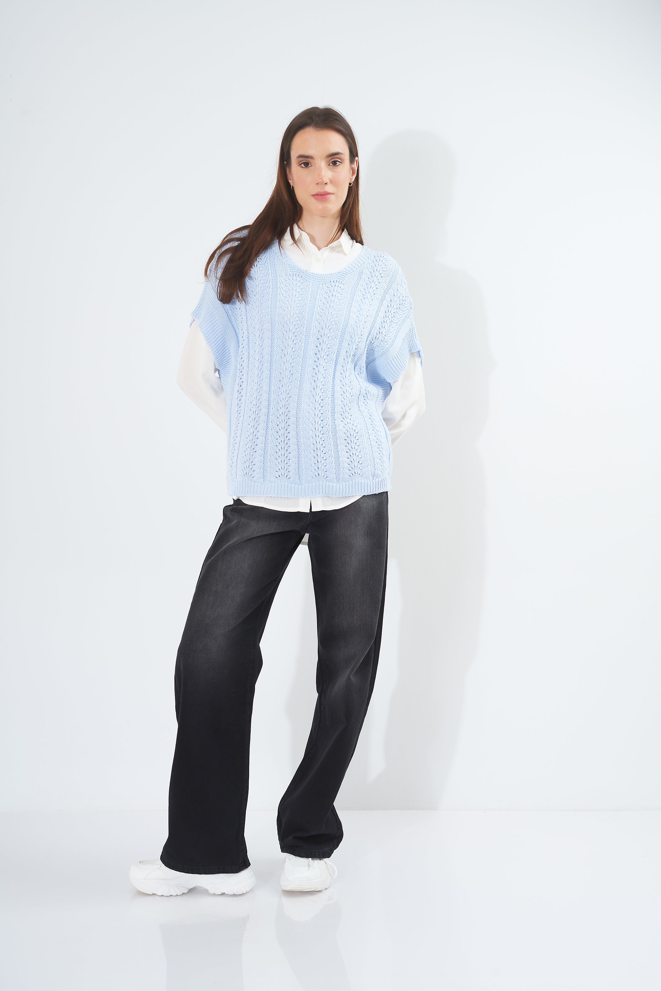 Plain Colored Knitted - Blouse