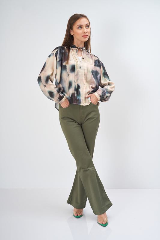 Floral Satin - blouse