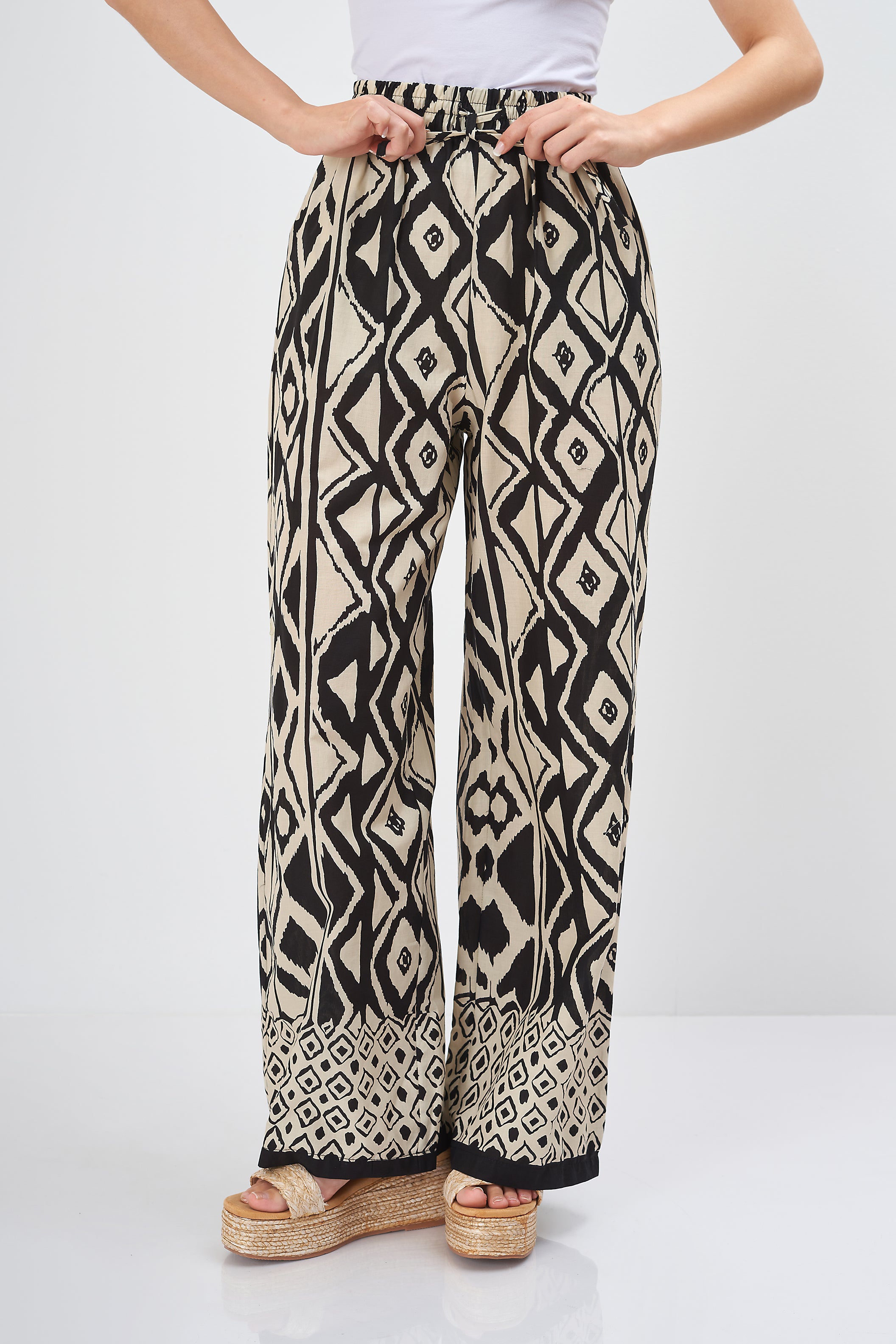 Printed Trouser - (Drawstring-Waist)