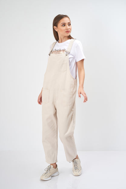 Gabardine Jumpsuit - Plain