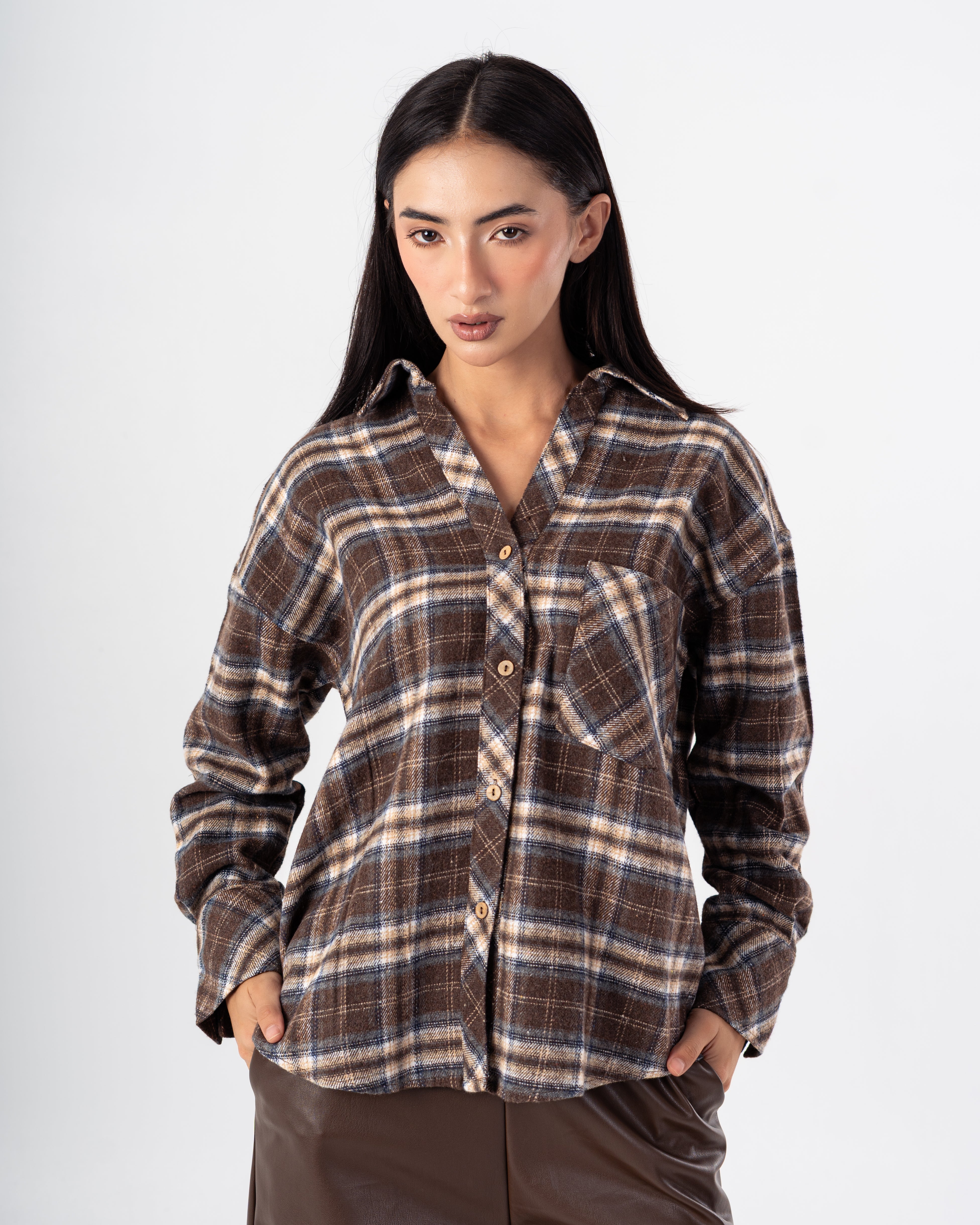 Karo Shirt – Chest Pocket (Striped Pattern)