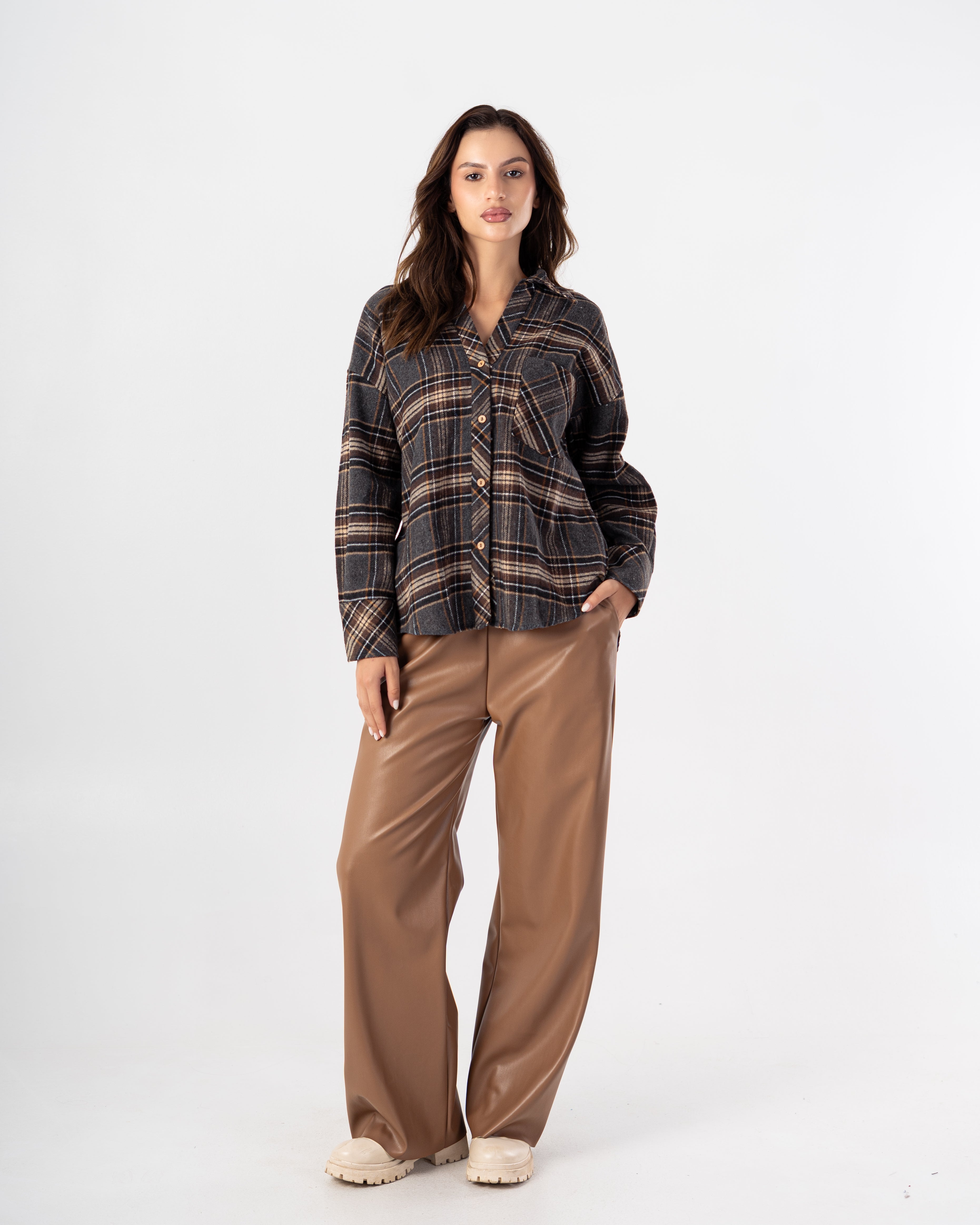 Karo Shirt – Chest Pocket (Striped Pattern)