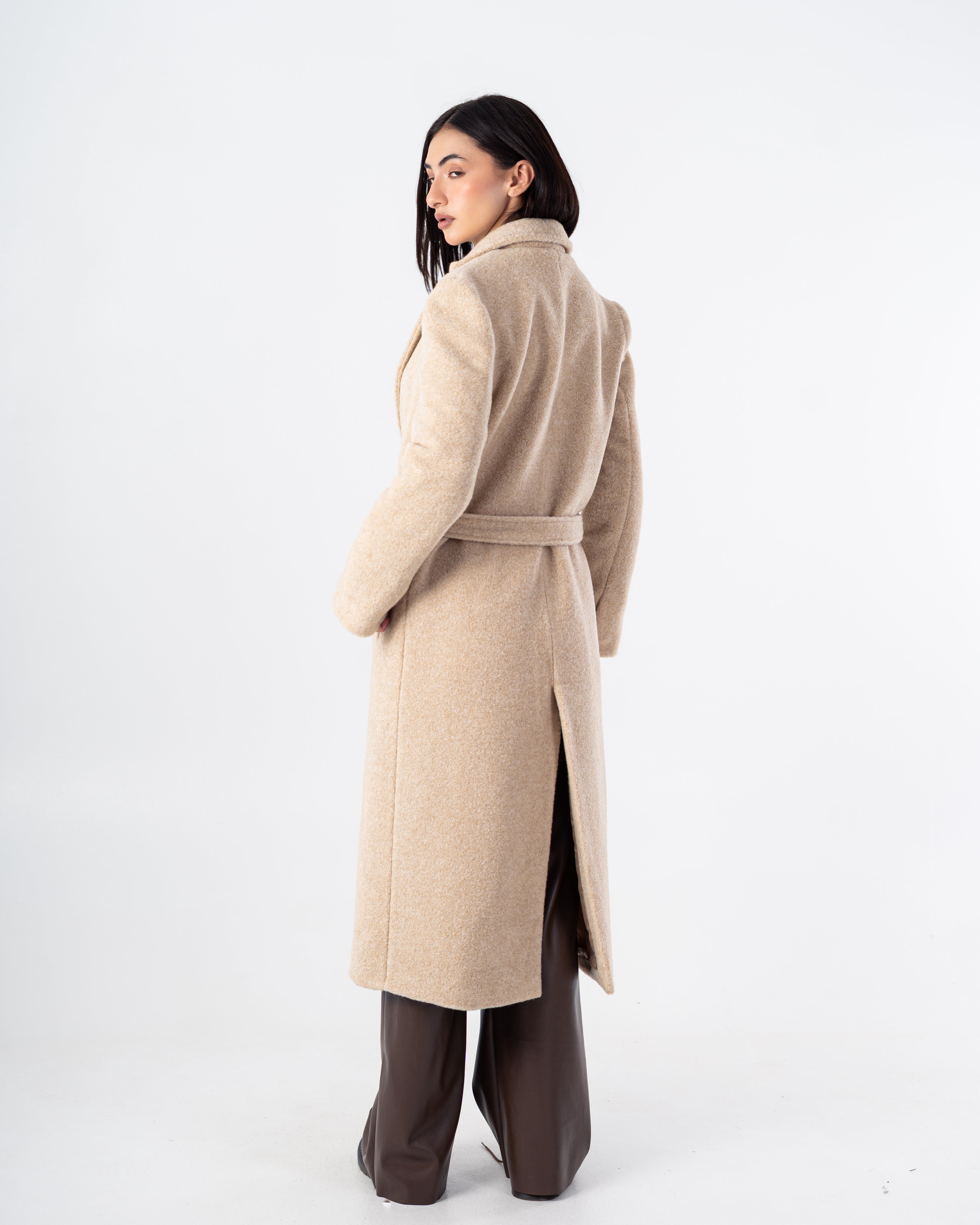 Trench Coat – Long Wool (With Belt)