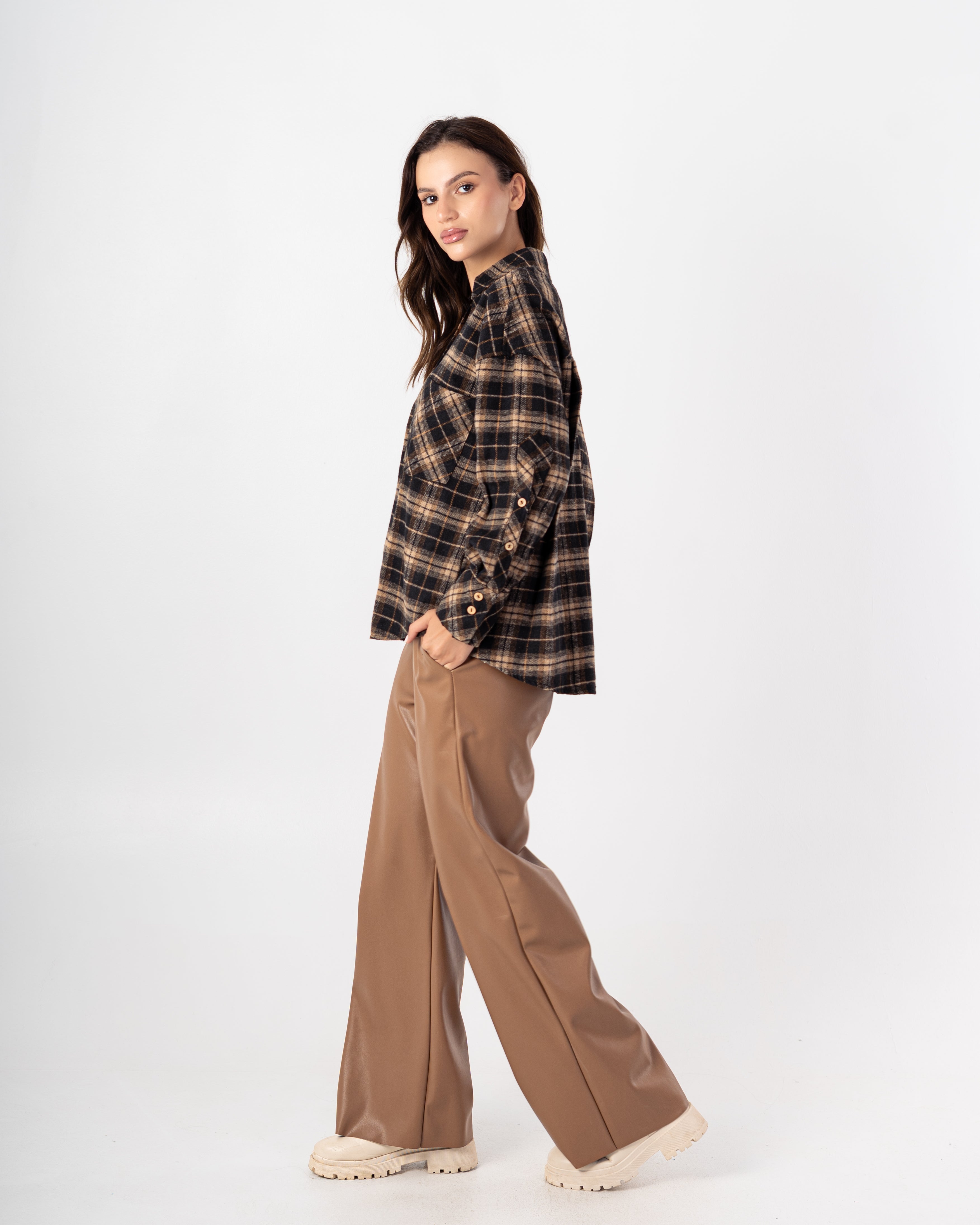 Karo Shirt – Chest Pocket (Striped Pattern)