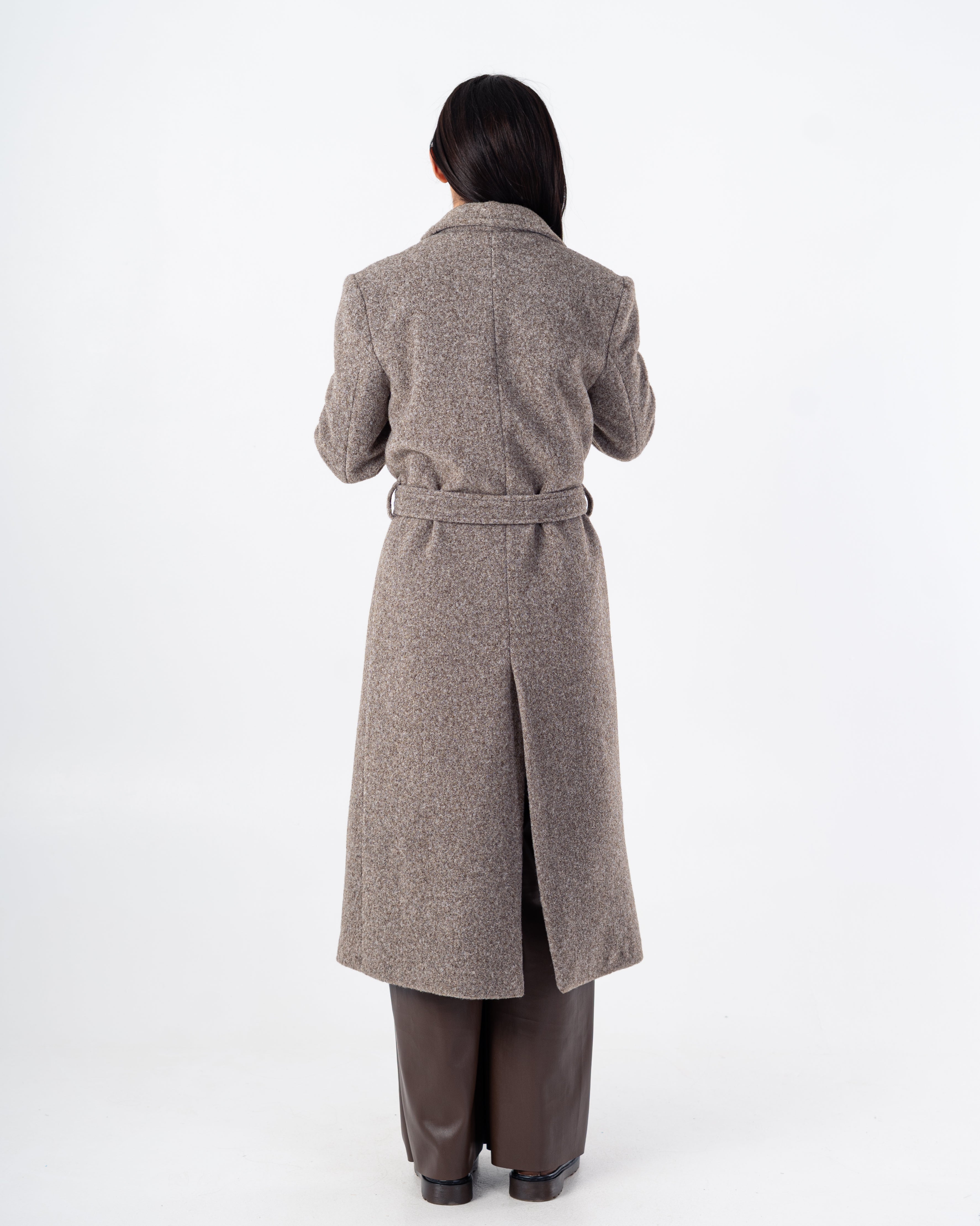Trench Coat – Long Wool (With Belt)