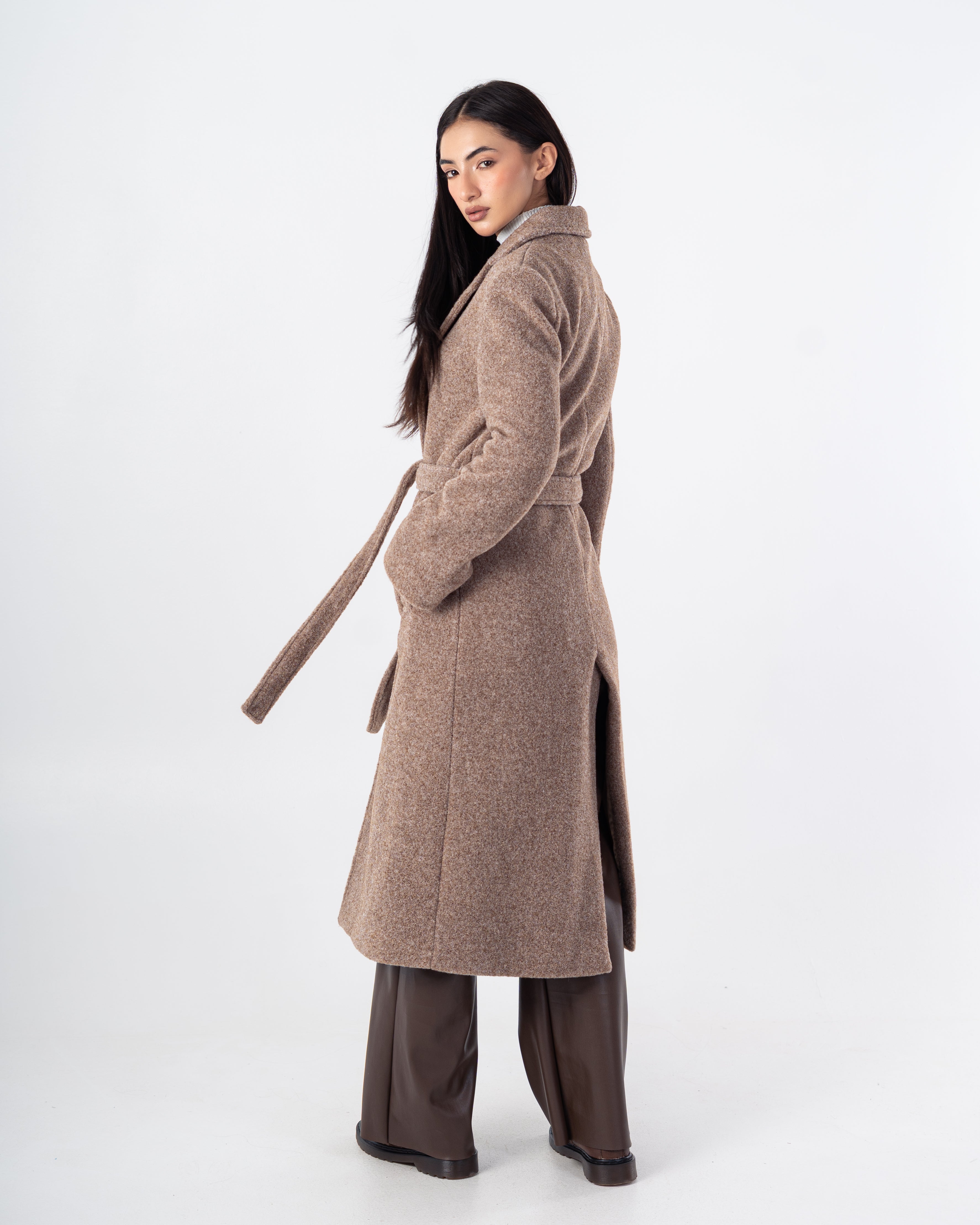 Trench Coat – Long Wool (With Belt)