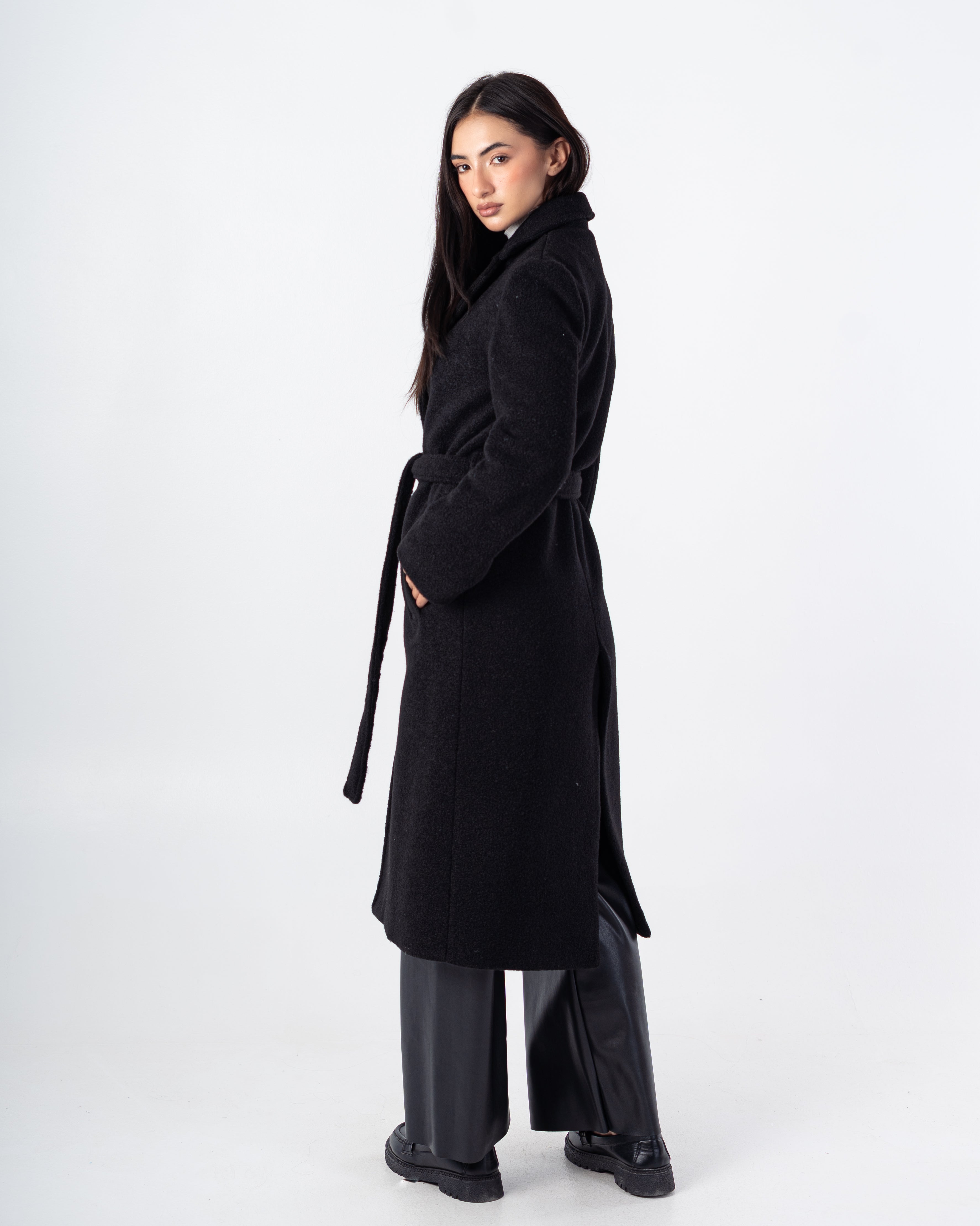 Trench Coat – Long Wool (With Belt)