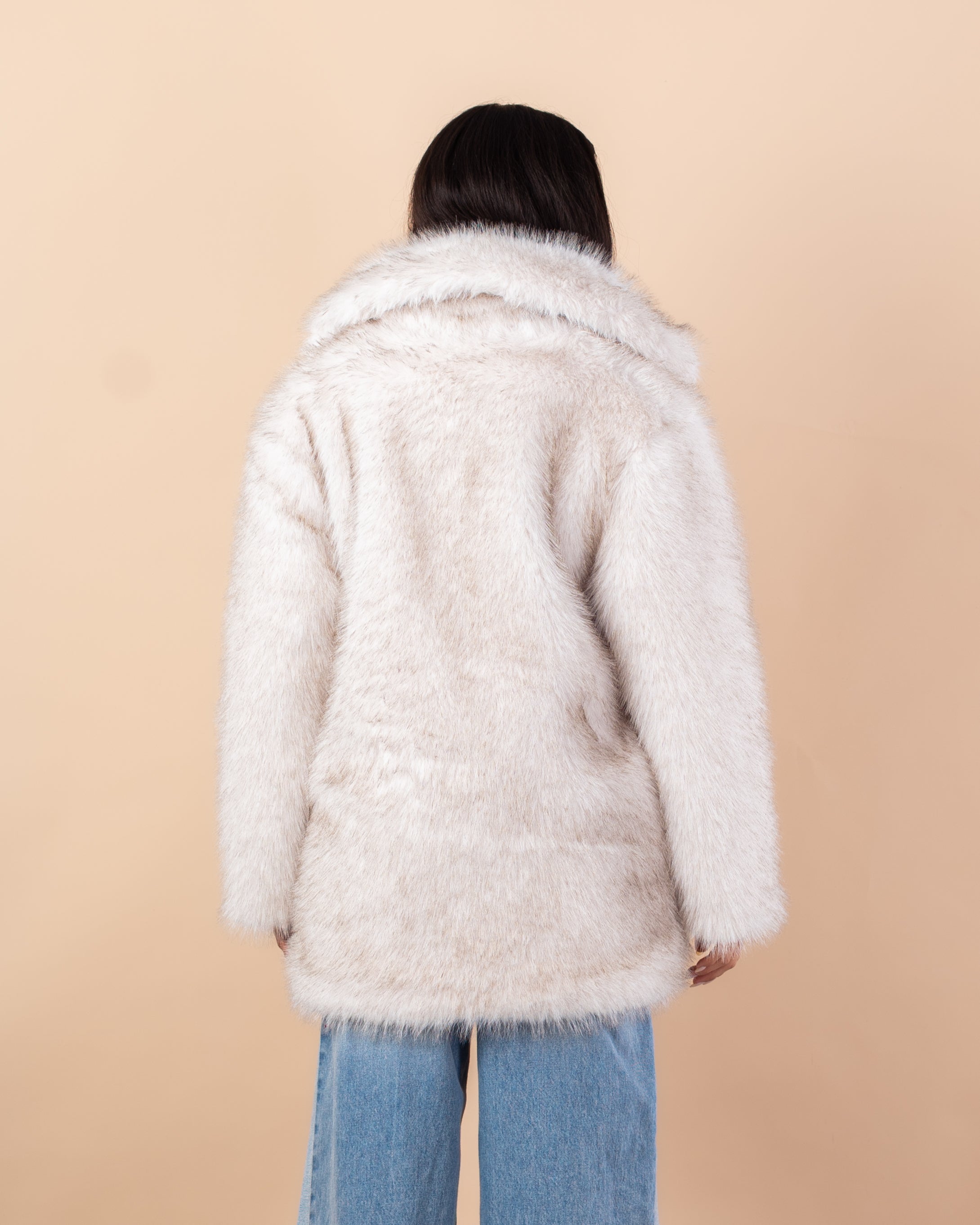 جاكيت فرو طويل – سادة (فرو ناعم)