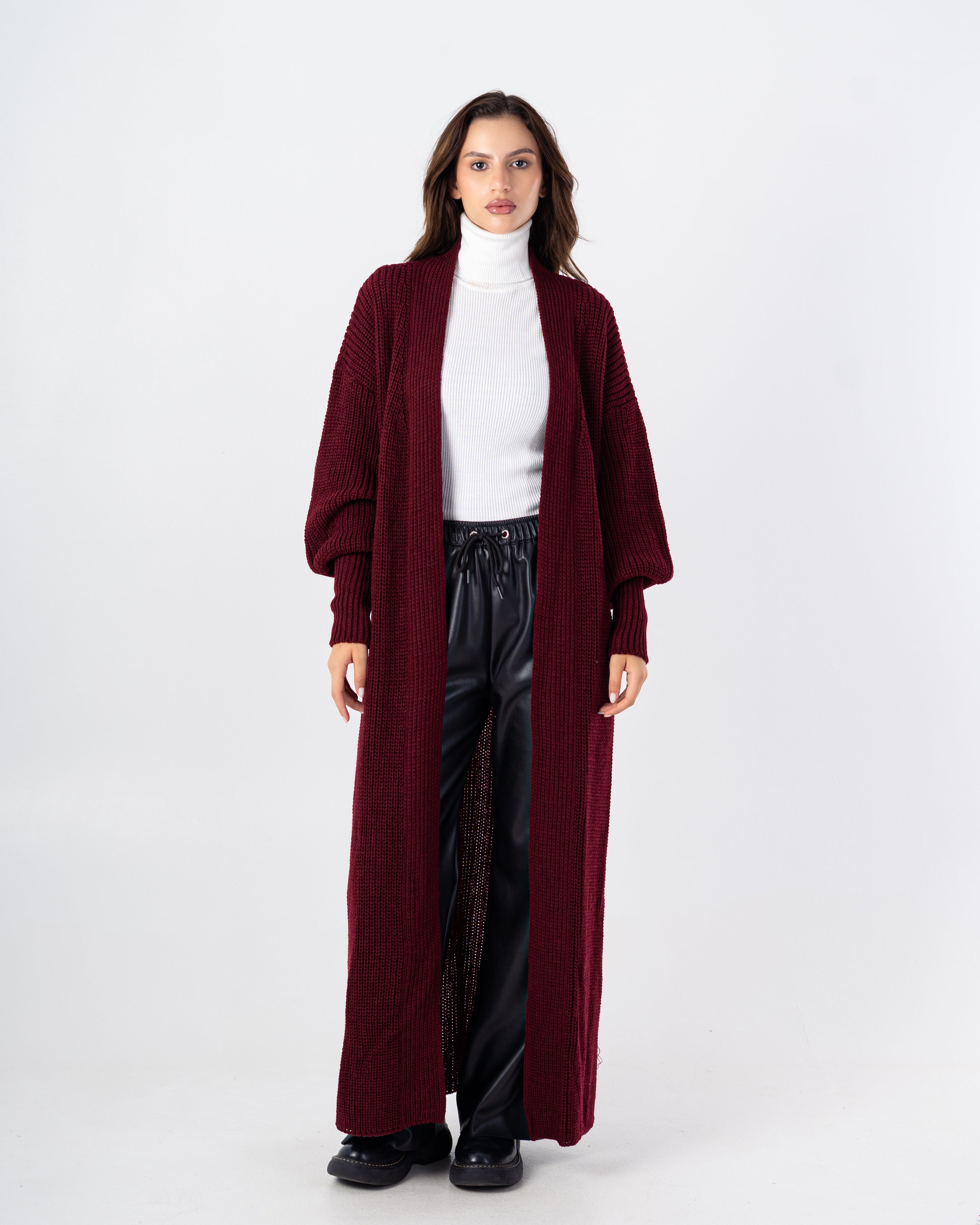 Knitwear Cardigan – Plain Long (Simple Elastic Sleeves)